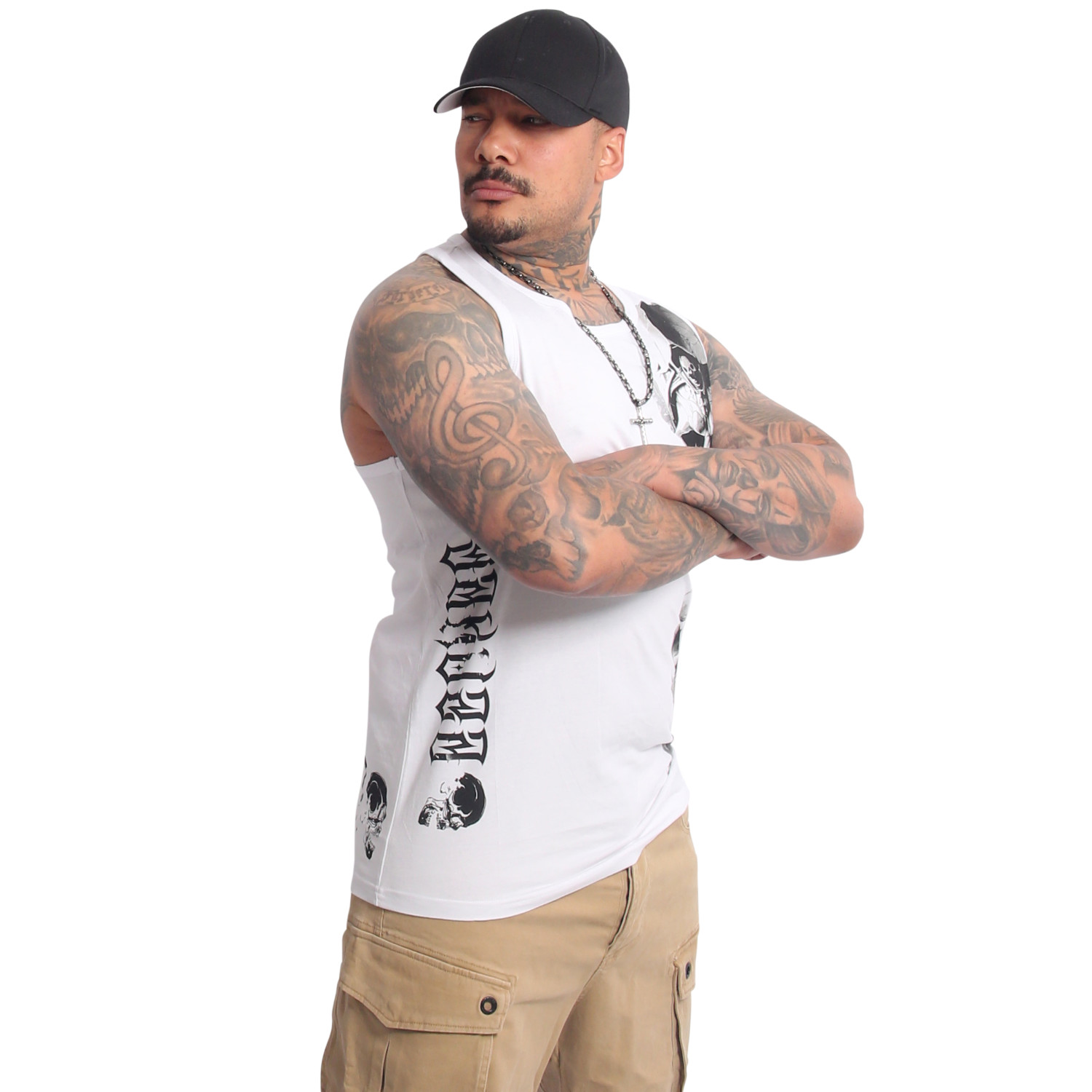 Yakuza pánské tílko Mouth Slim Racer Tanktop white 3XL