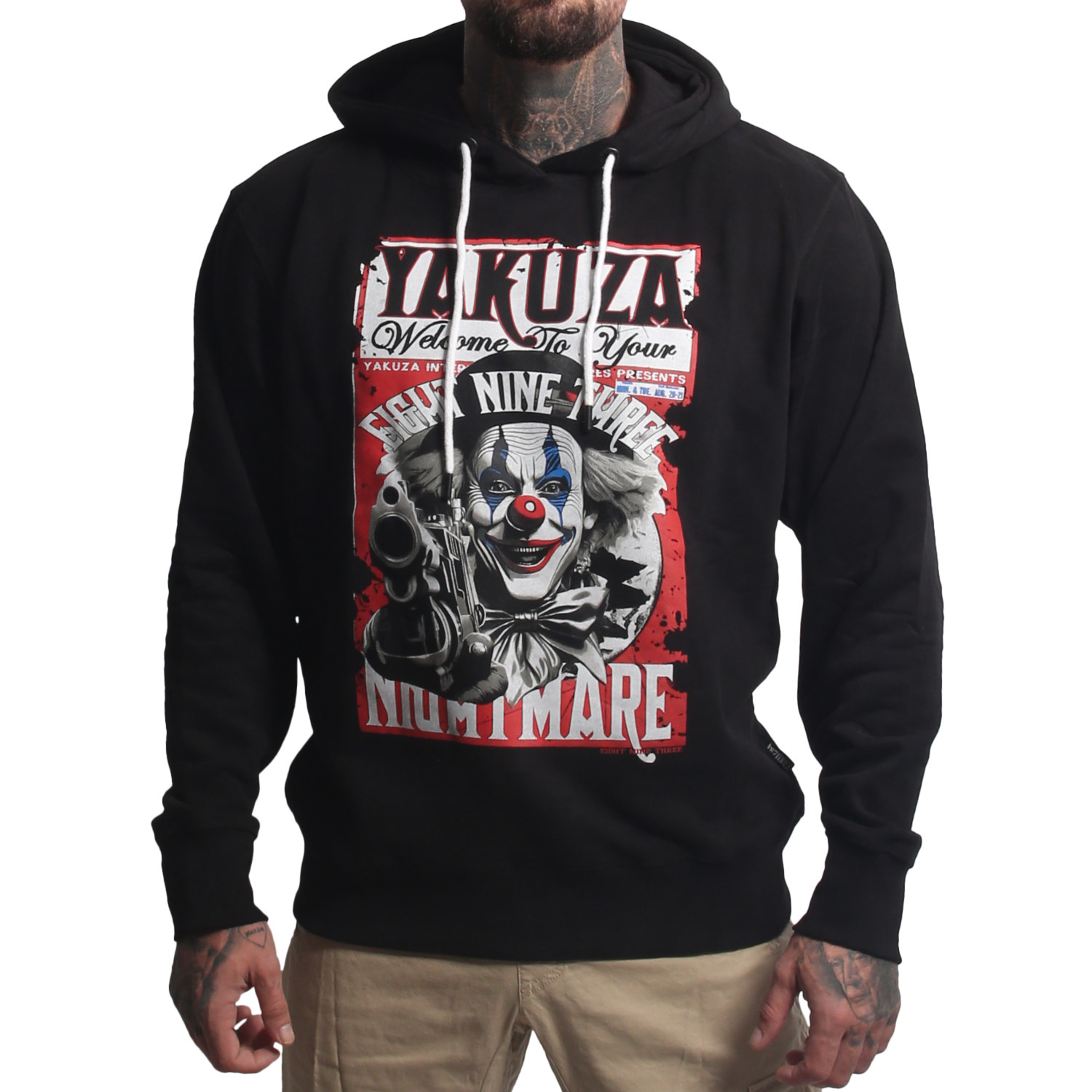 Yakuza pánská mikina s kapucí Welcome Hoodie black 3XL