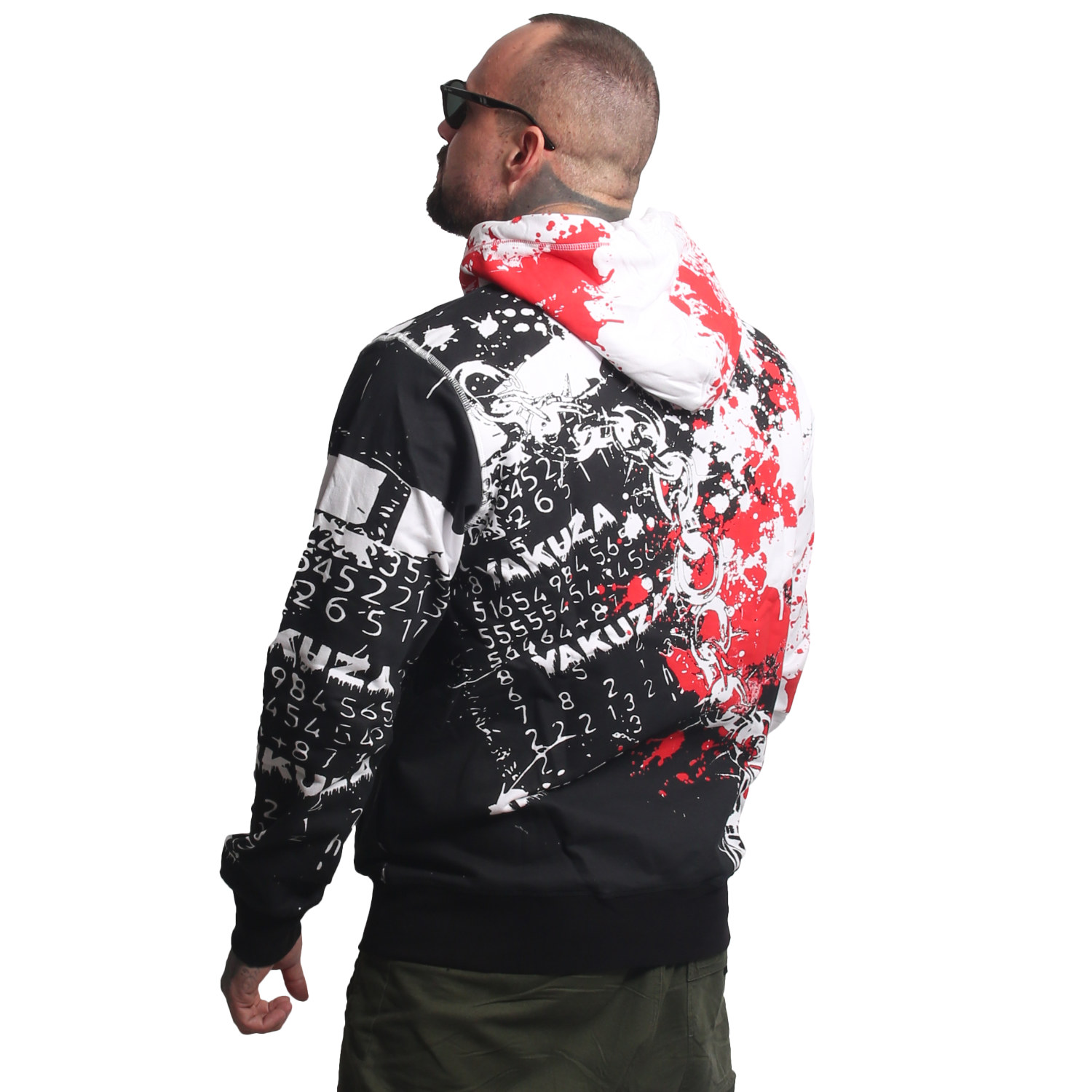 Yakuza pánská mikina s kapucí Rush Allover Hoodie white S
