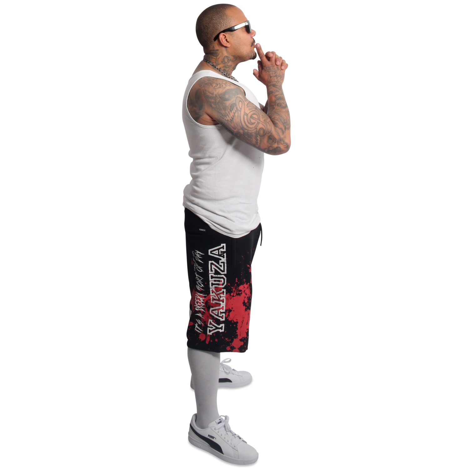Yakuza pánské šortky Creepy Sweat Shorts black S