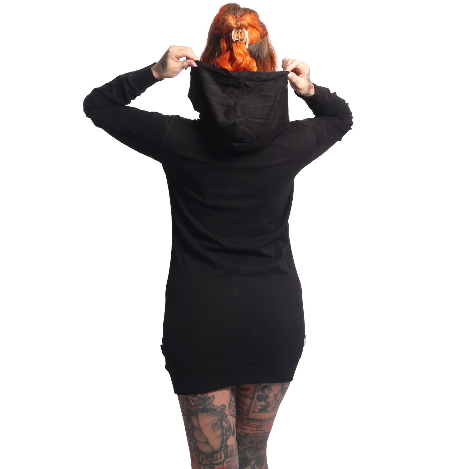 Yakuza dámské šaty Porcelain Lite Hoodie Dress black XL