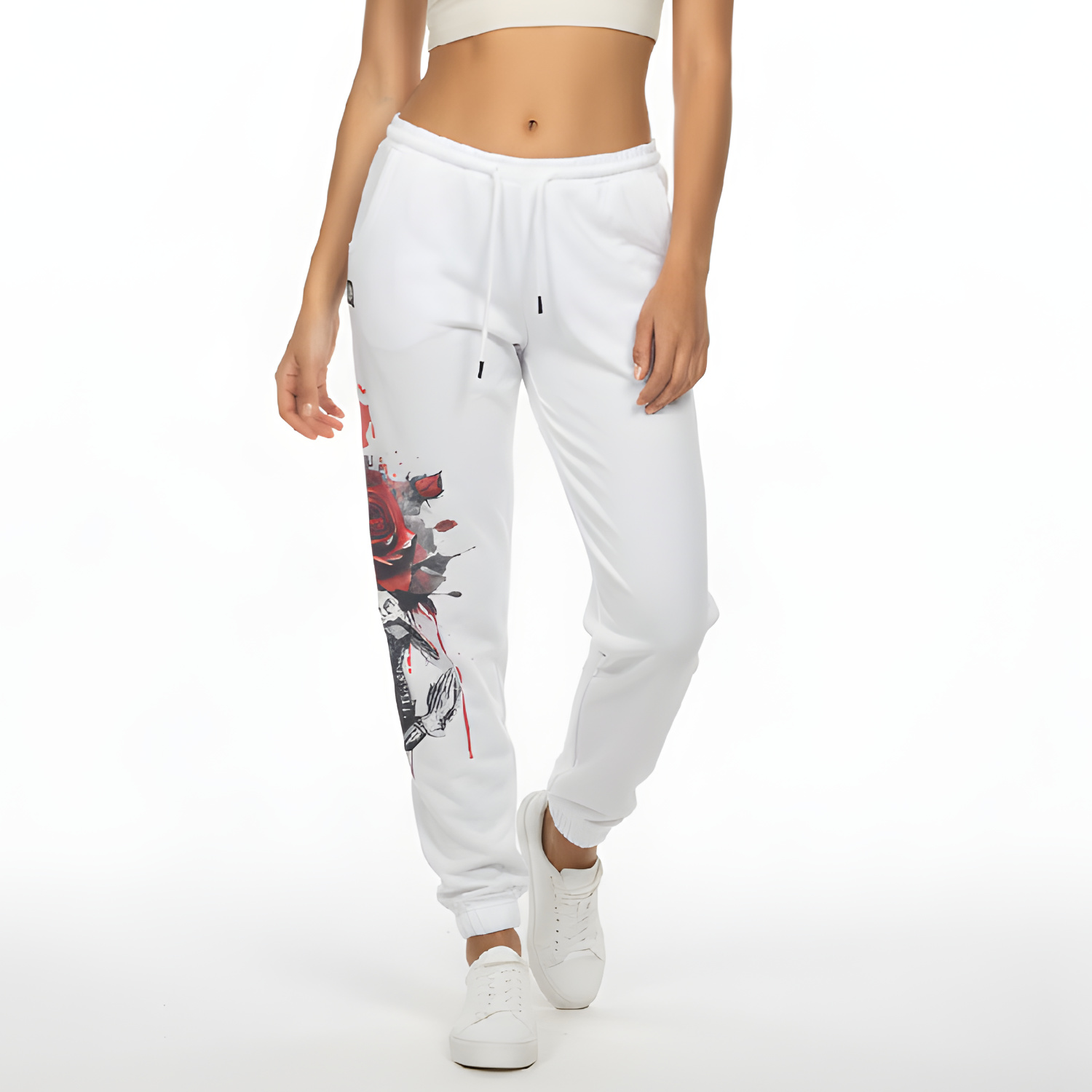 Yakuza dámské tepláky Pray Loose Joggers white L