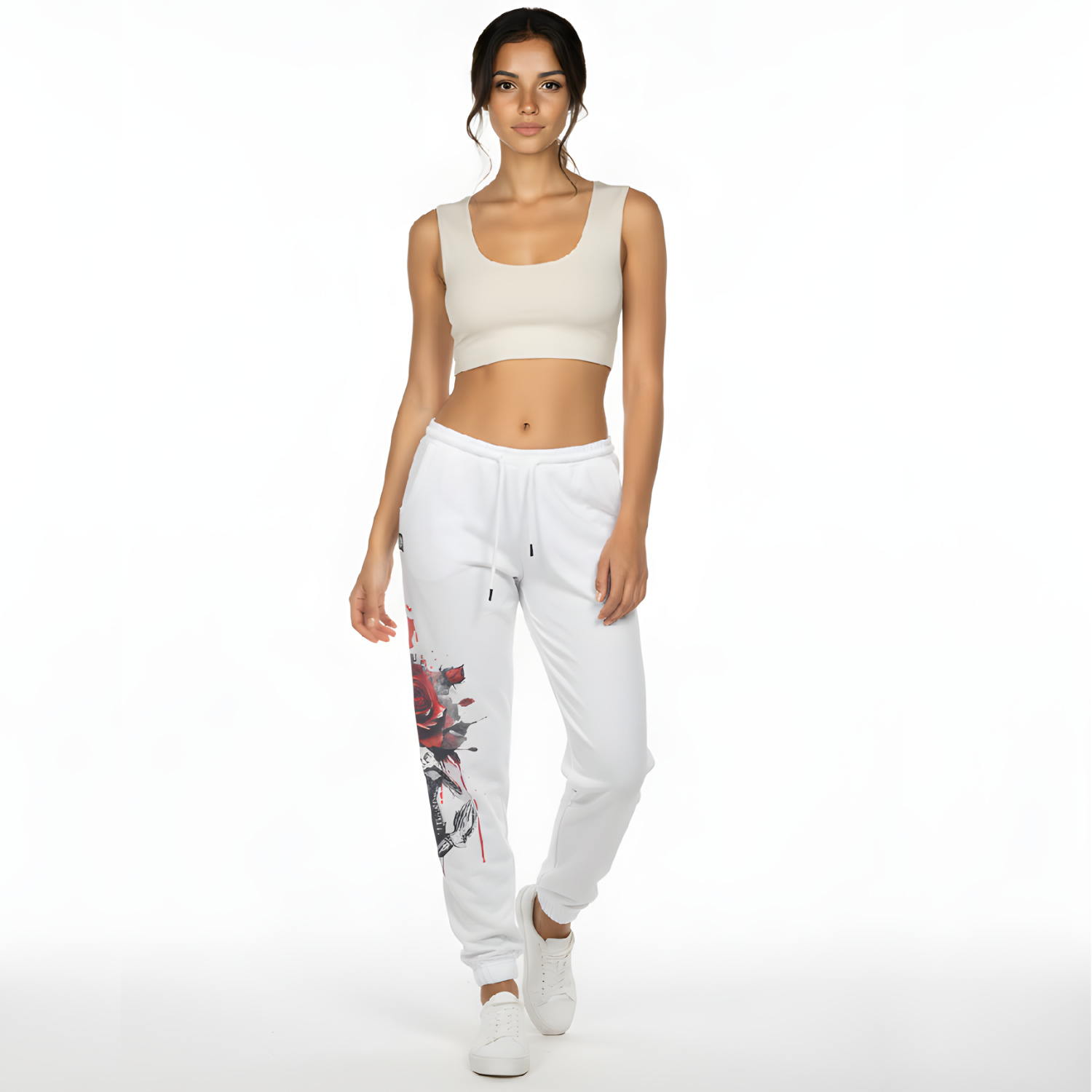 Yakuza dámské tepláky Pray Loose Joggers white L