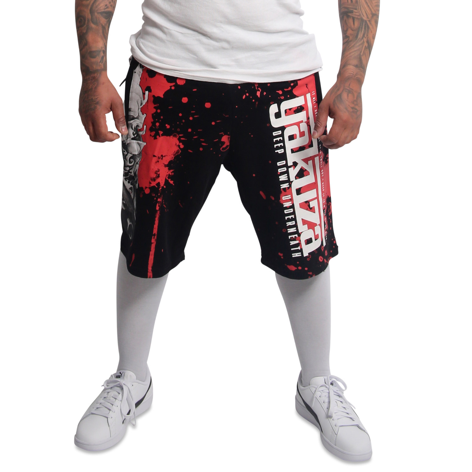 Yakuza pánské šortky Deep Down Sweat Shorts black S