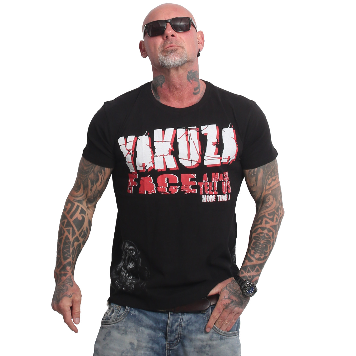 Yakuza pánské tričko Mask Regular T-Shirt black M