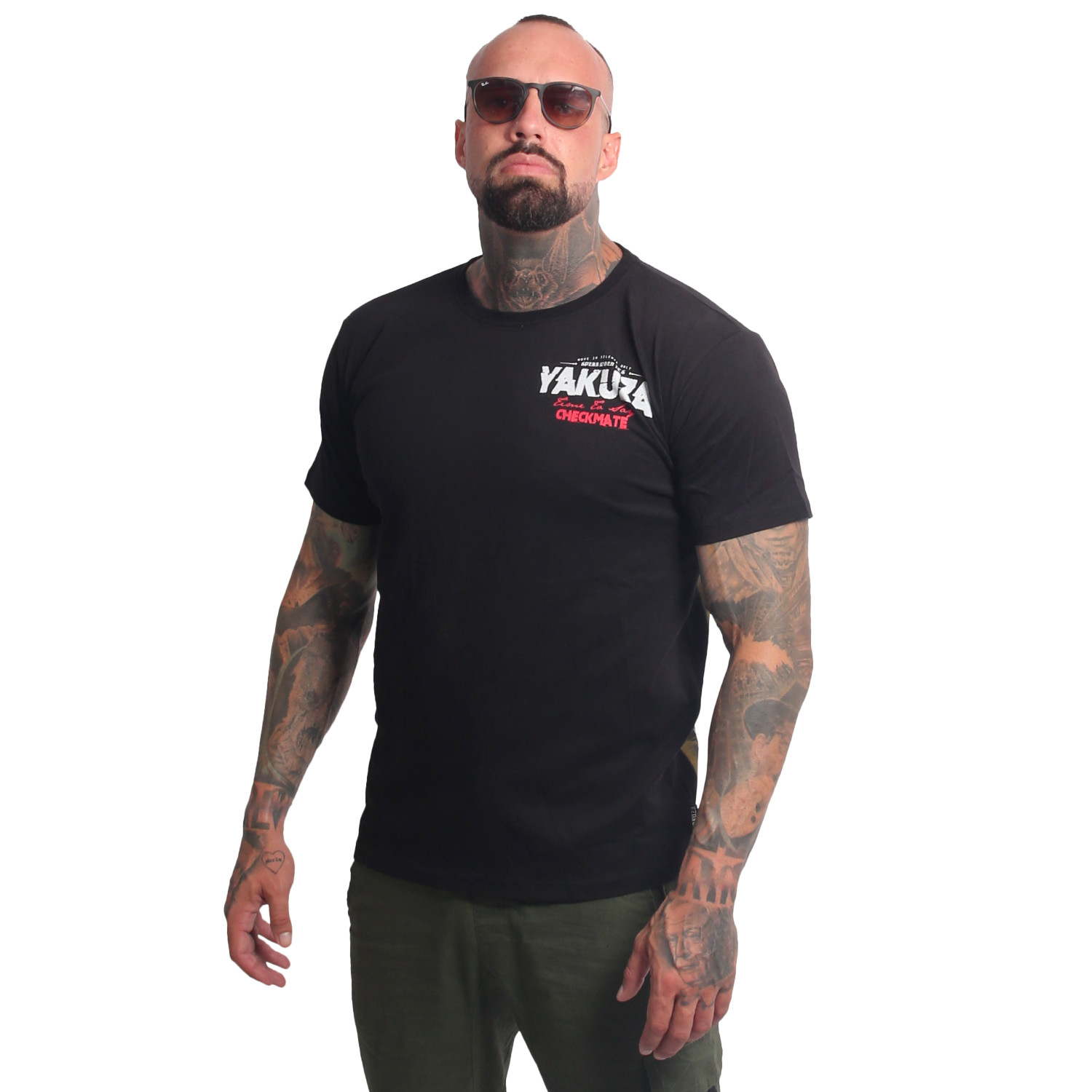 Yakuza pánské tričko Checkmate Regular T-Shirt black 5XL