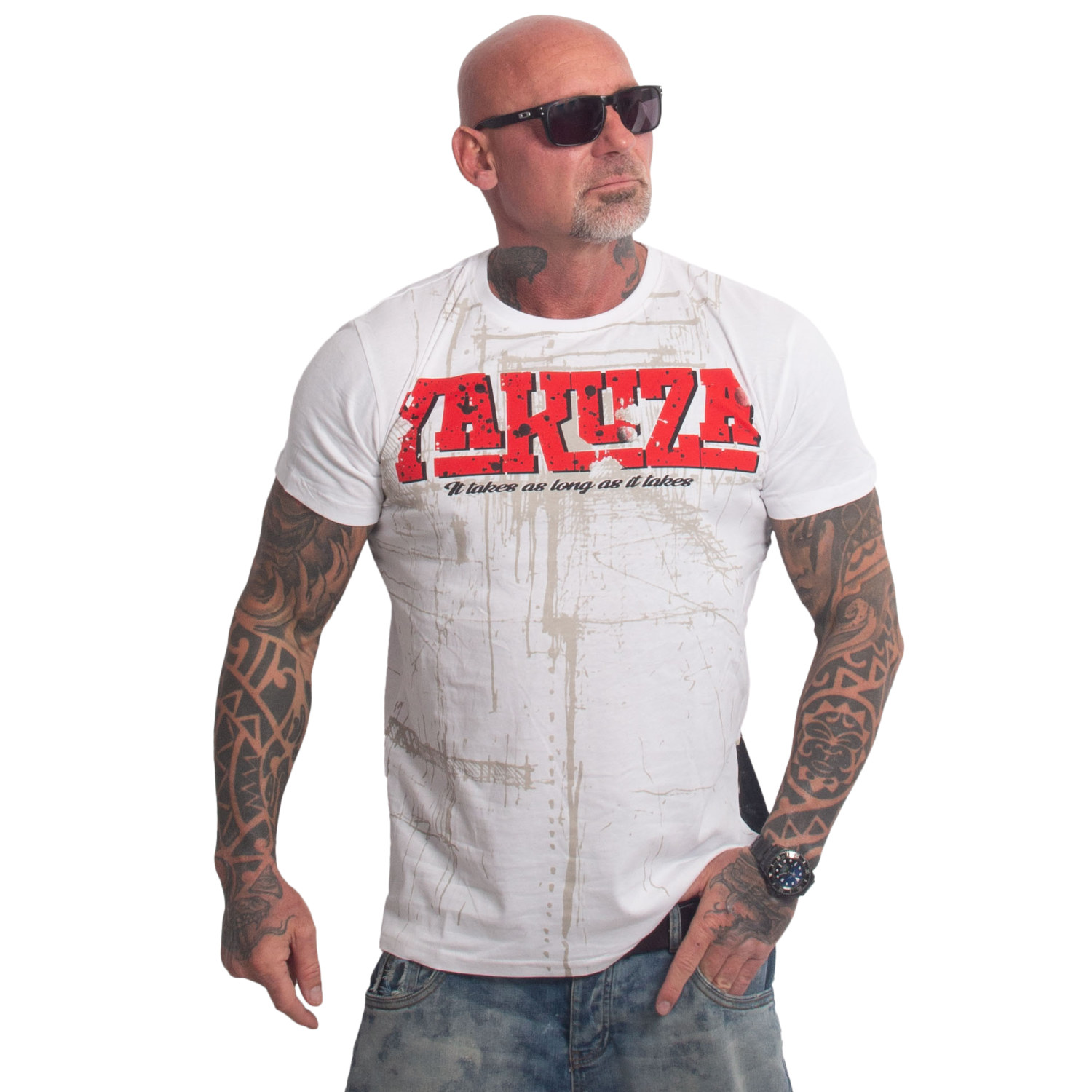 Yakuza pánské tričko As Long Regular T-Shirt white L