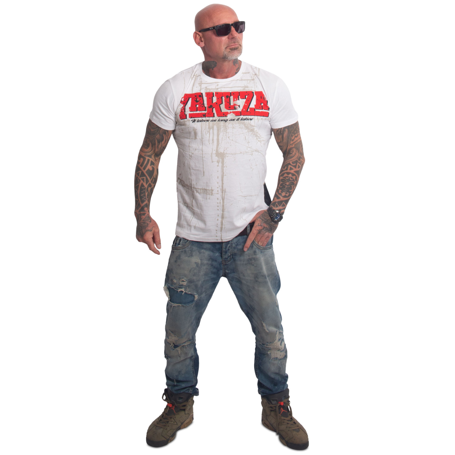 Yakuza pánské tričko As Long Regular T-Shirt white L