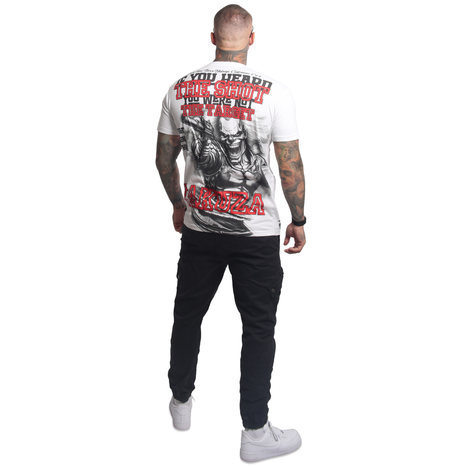 Yakuza pánské tričko Target Regular T-Shirt white 5XL