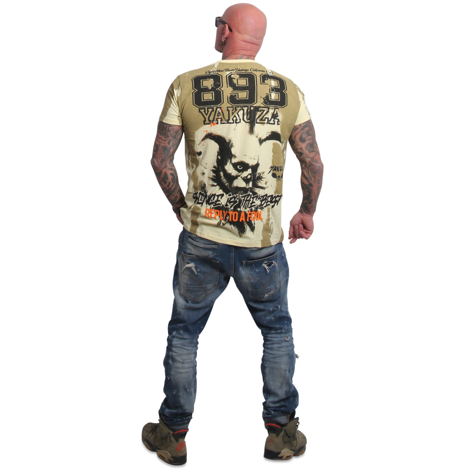 Yakuza pánské tričko Fool Allover Regular T-Shirt french/vanilla S