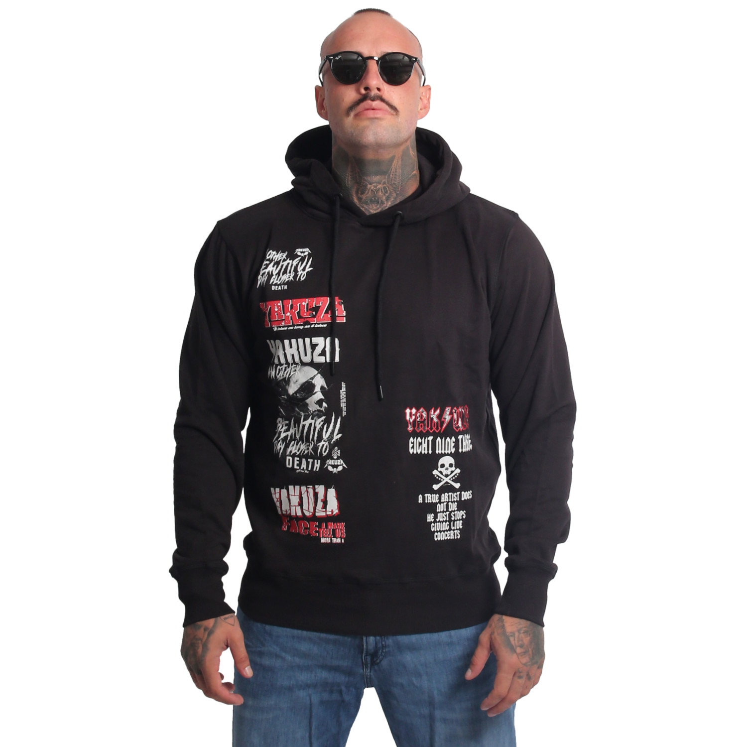 Yakuza pánská mikina s kapucí Patchwork Hoodie