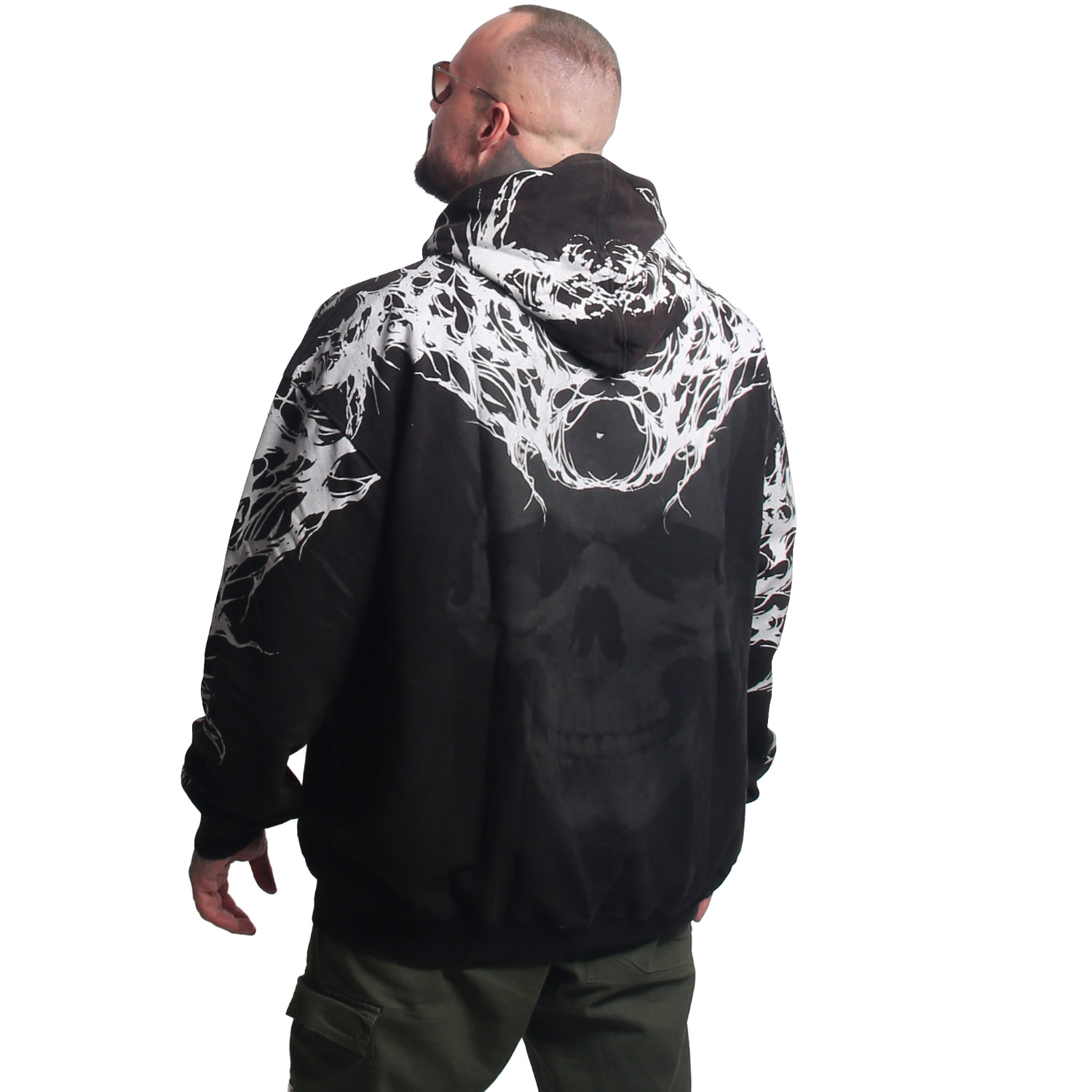 Yakuza pánská mikina s kapucí Reignz Acid Oversized Hoodie black S