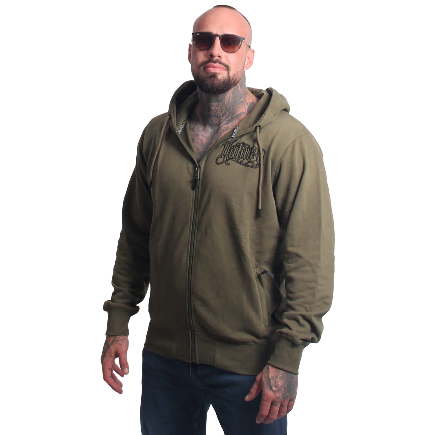 Yakuza pánská mikina Needle Zip Hoodie Jacket grape/leaf L