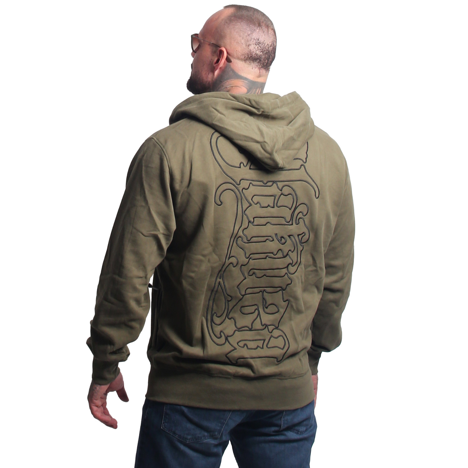 Yakuza pánská mikina Needle Zip Hoodie Jacket grape/leaf L