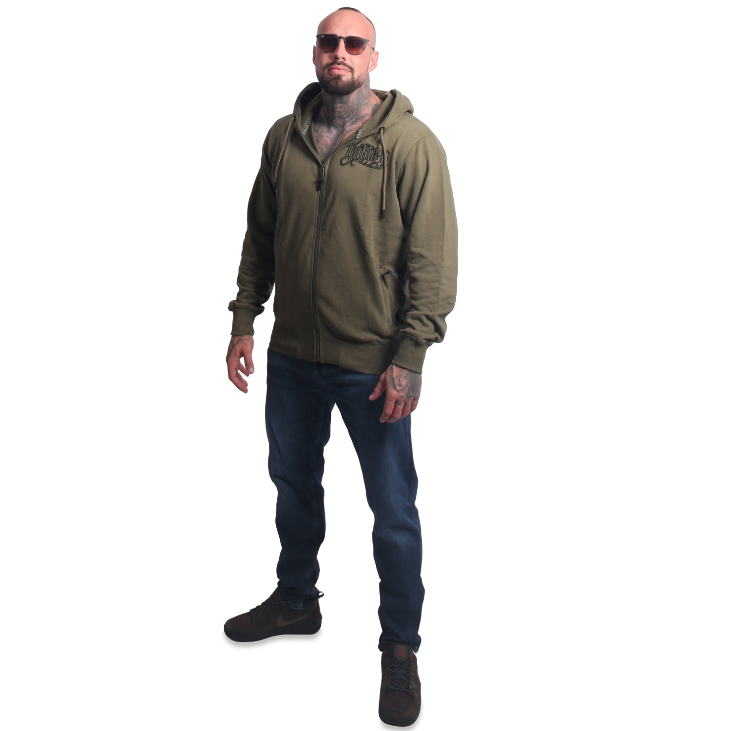 Yakuza pánská mikina Needle Zip Hoodie Jacket grape/leaf L