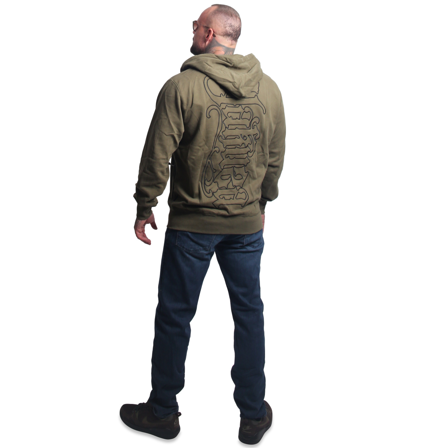 Yakuza pánská mikina Needle Zip Hoodie Jacket grape/leaf L