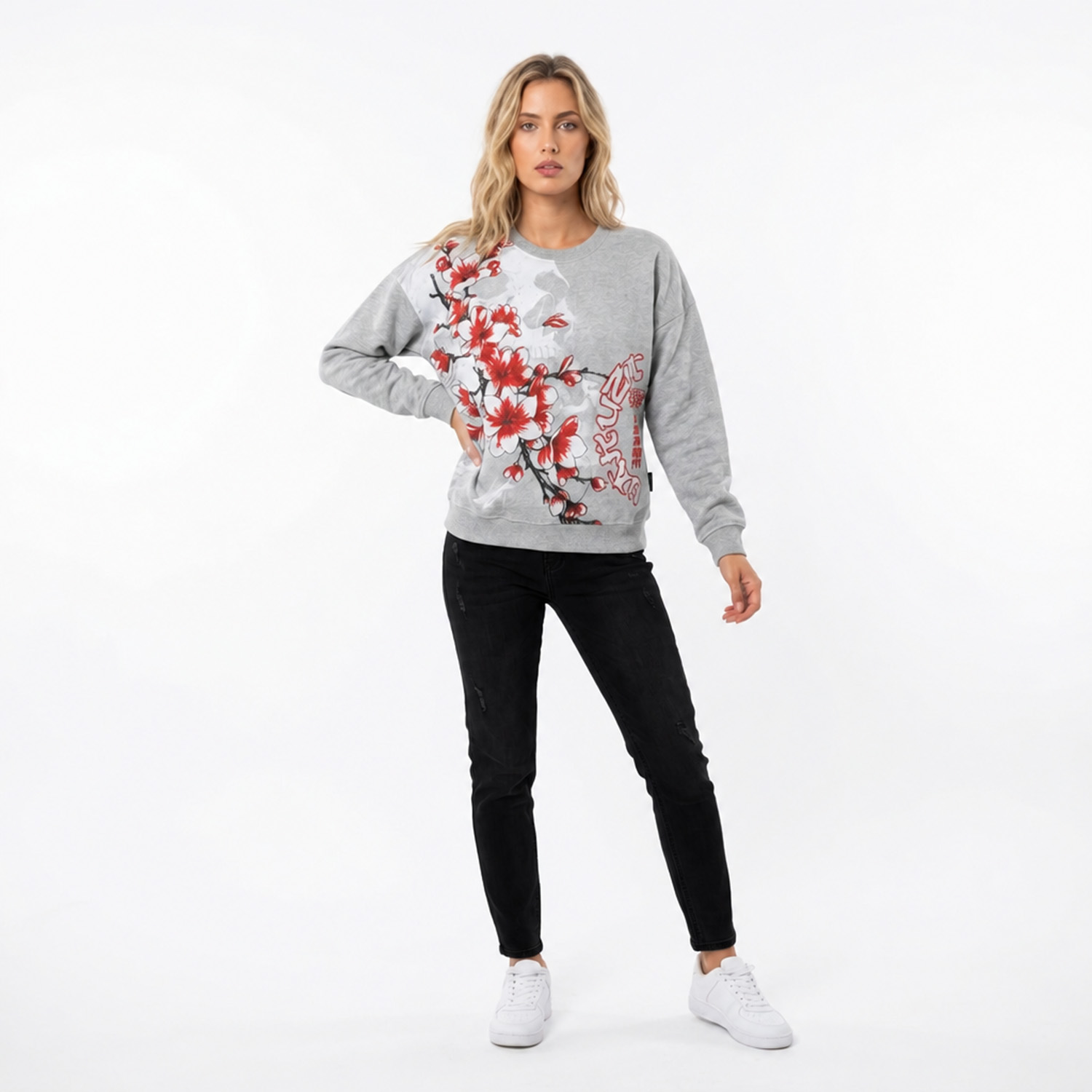 Yakuza dámská mikina Hanami Urban Sweatshirt mottled/light/grey 3XL