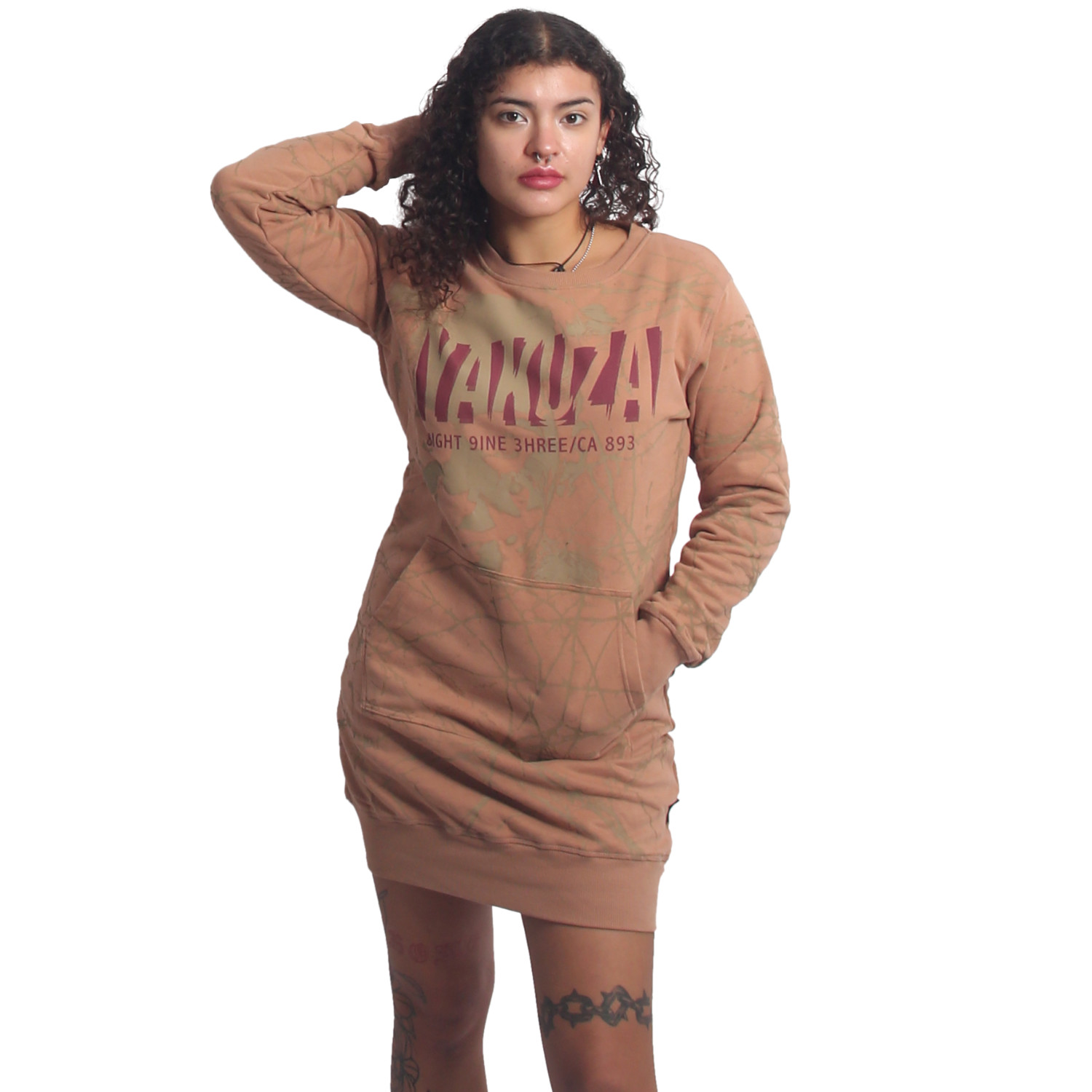 Yakuza dámské šaty Thorns Allover Sweat Dress