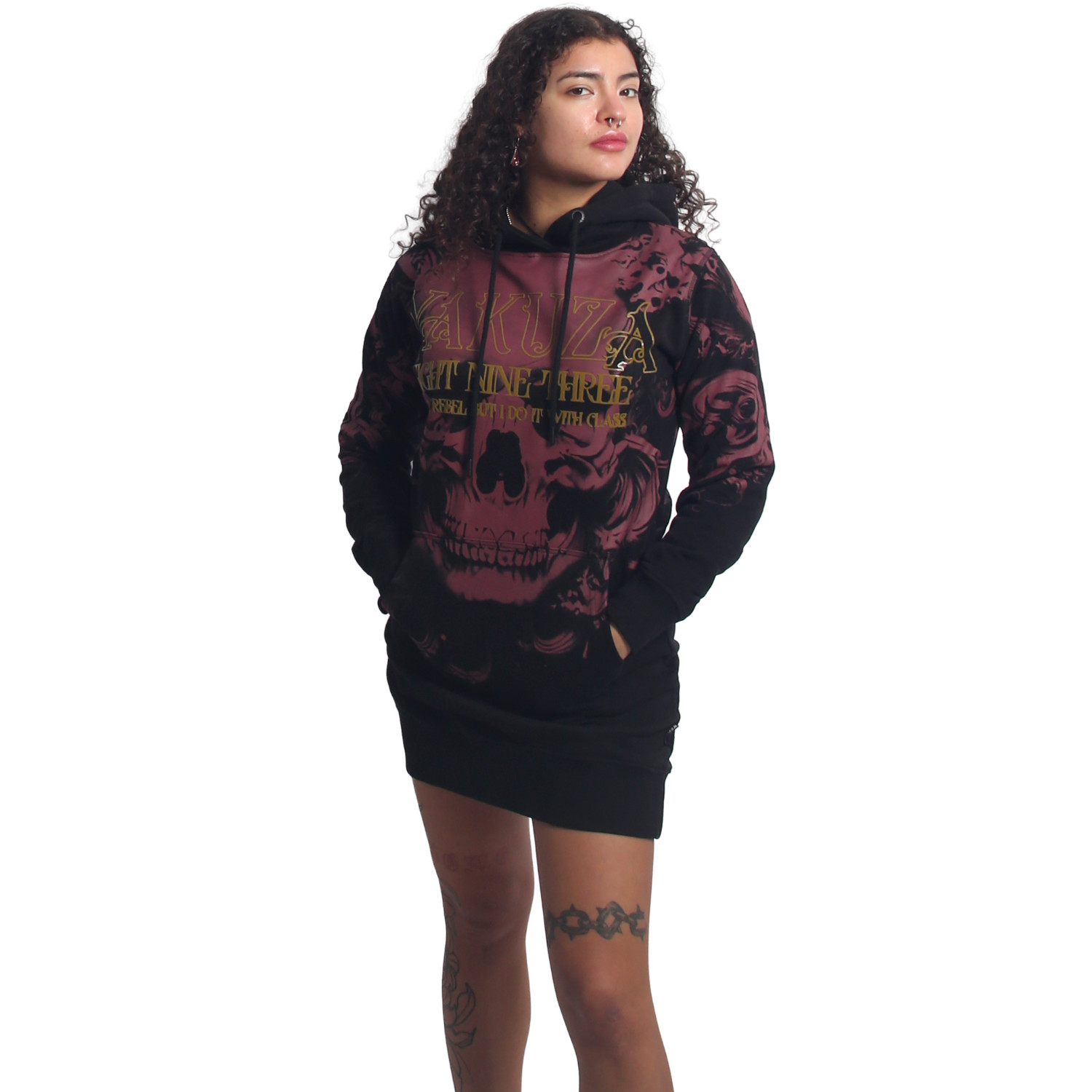 Yakuza dámské šaty Lost Skull Sweat Dress