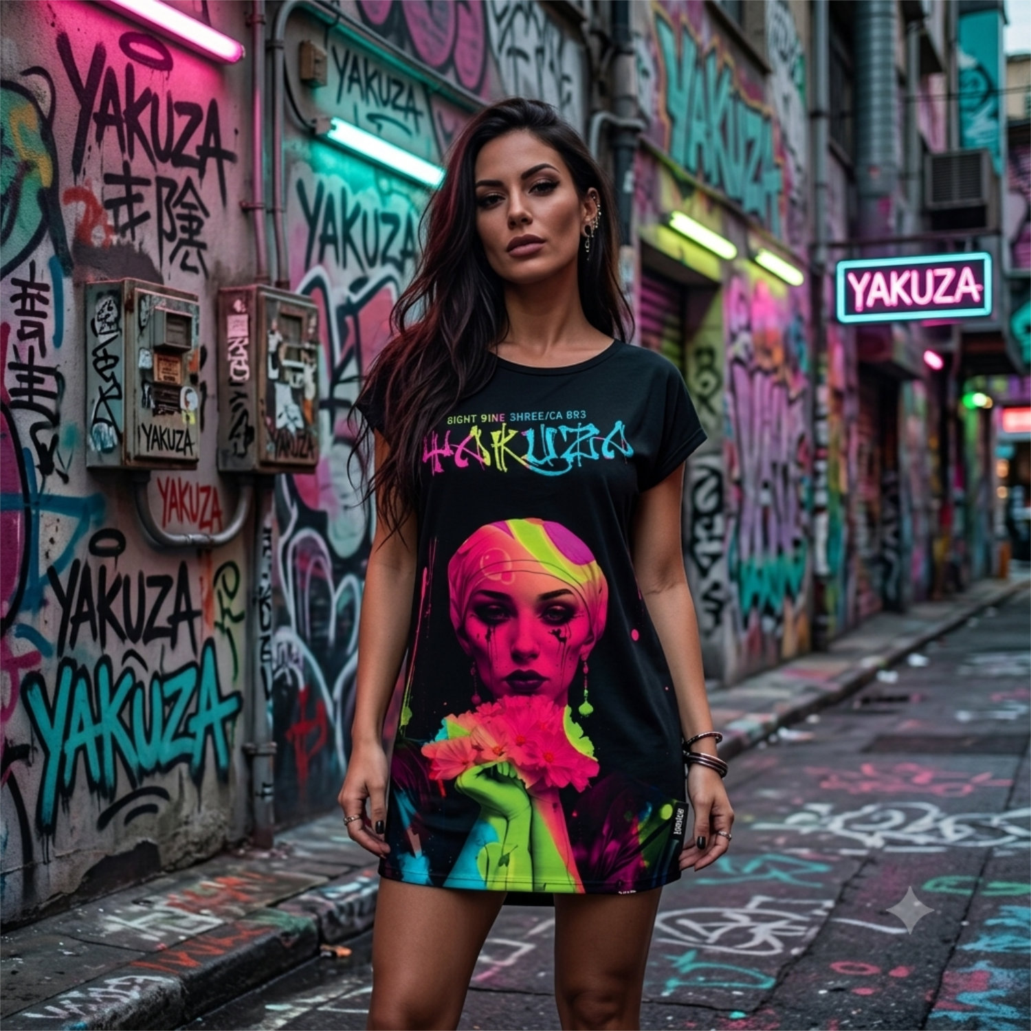 Yakuza dámské šaty Some People Urban T-Shirt Dress black XS