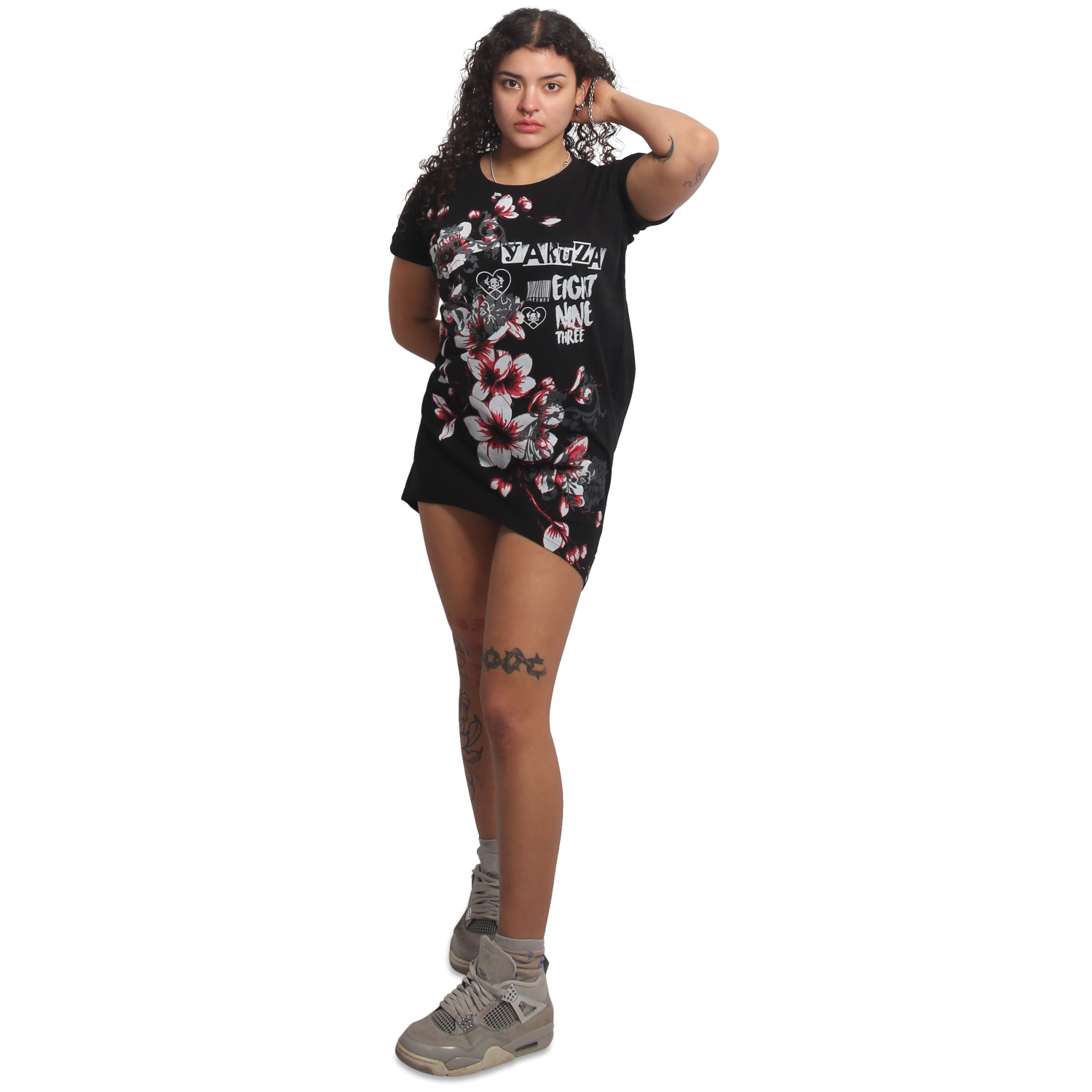 Yakuza dámské šaty Hanami Urban T-Shirt Dress black XS