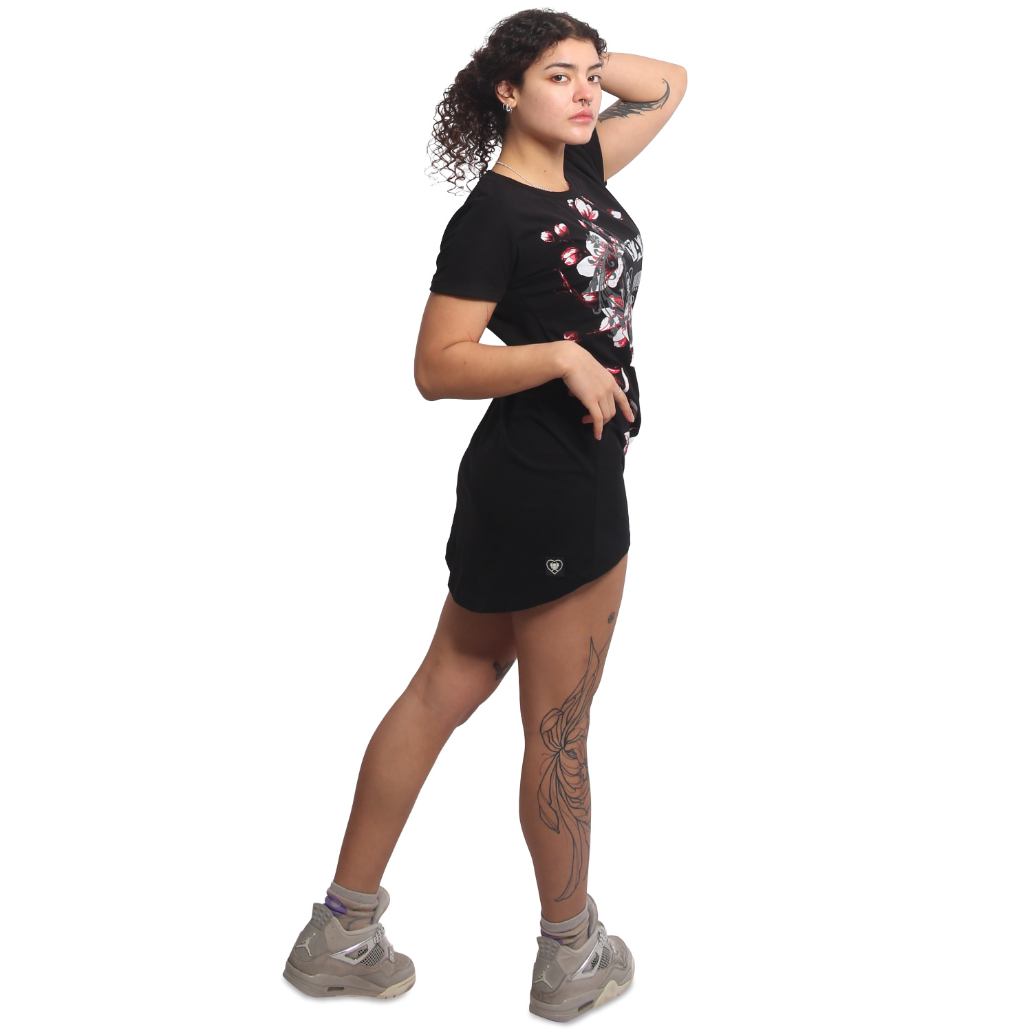 Yakuza dámské šaty Hanami Urban T-Shirt Dress black XS