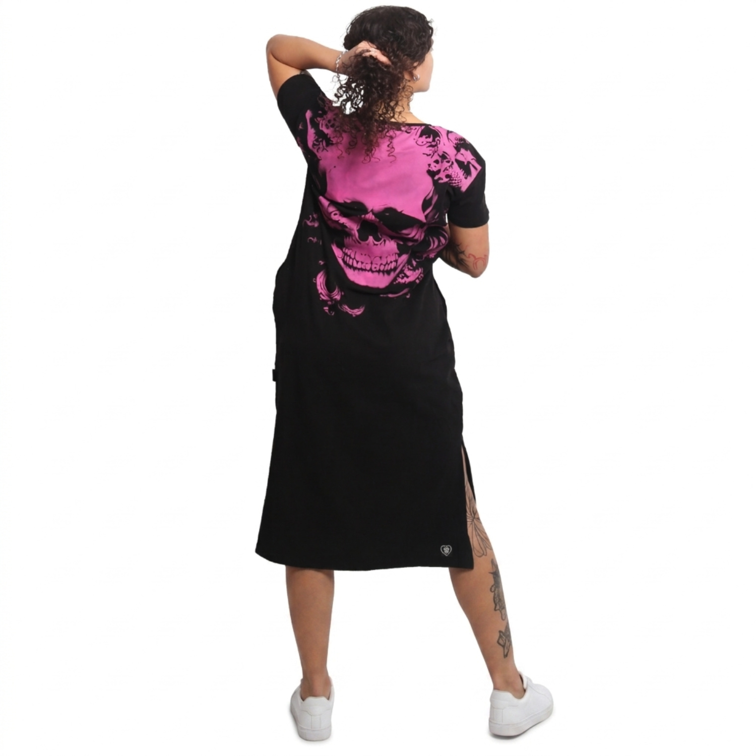 Yakuza dámské šaty Lost Skull Midi T-Shirt Dress black XS