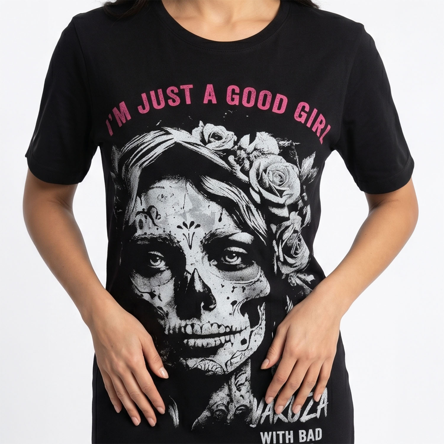 Yakuza dámské šaty Good Girls Maxi T-Shirt Dress black S