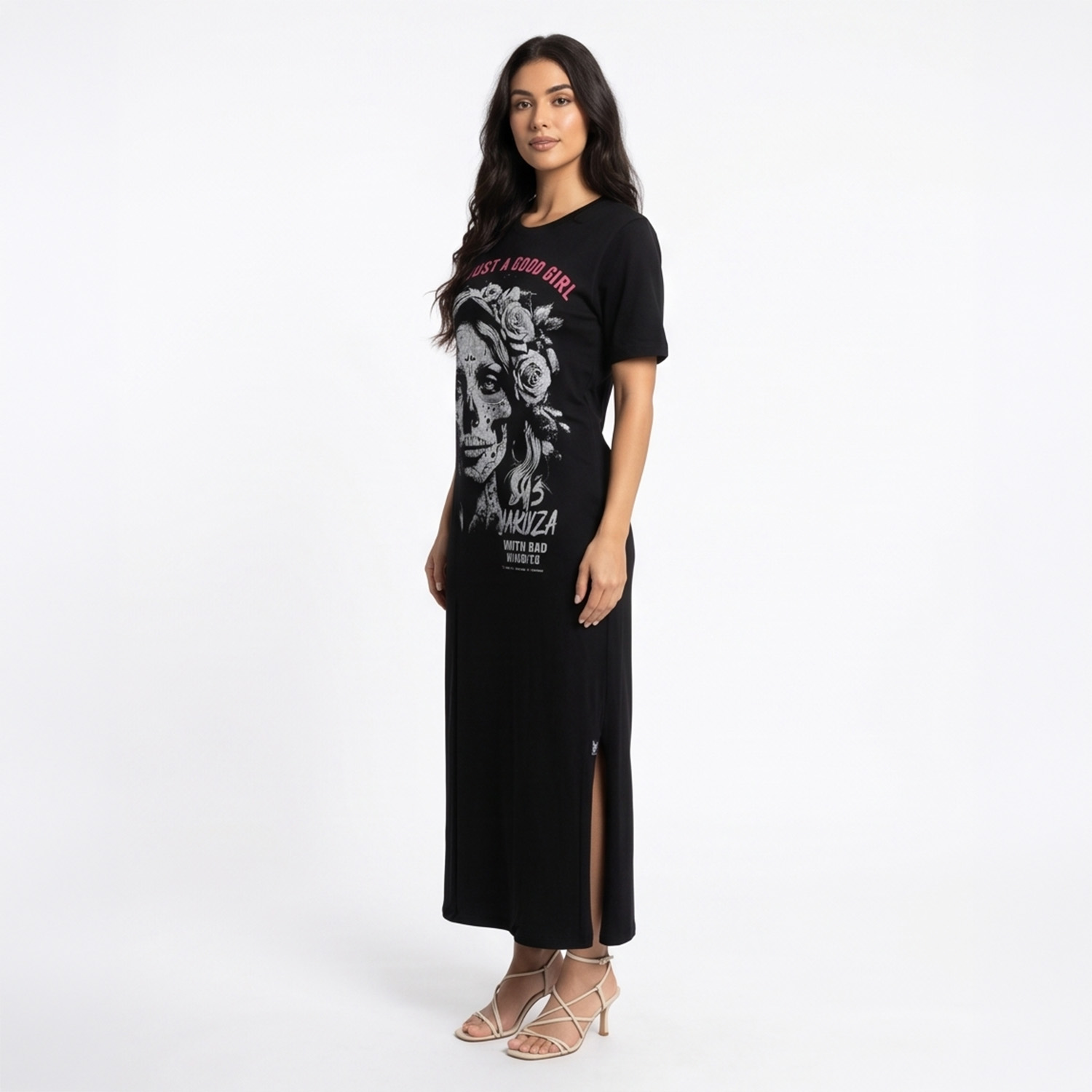 Yakuza dámské šaty Good Girls Maxi T-Shirt Dress