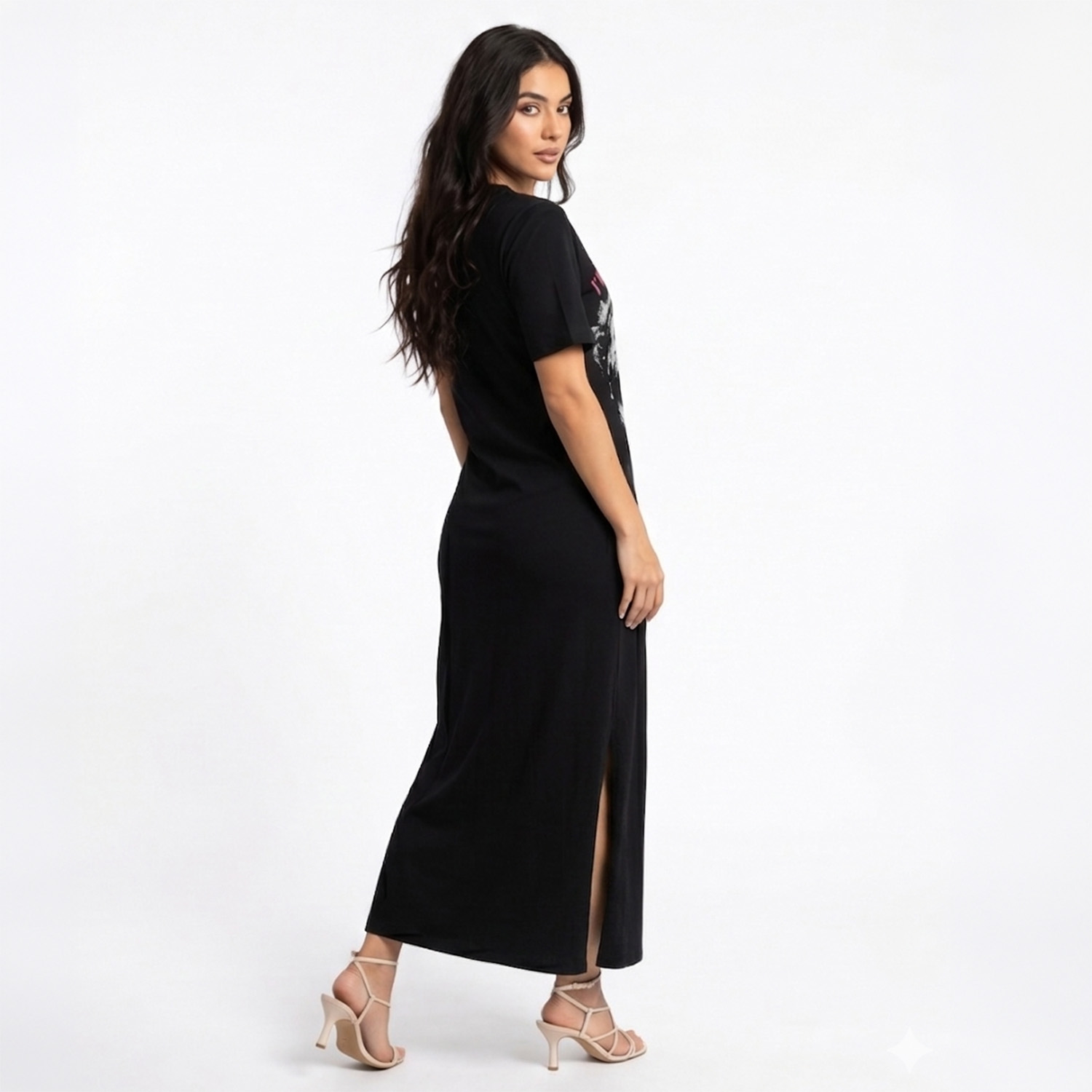Yakuza dámské šaty Good Girls Maxi T-Shirt Dress black S