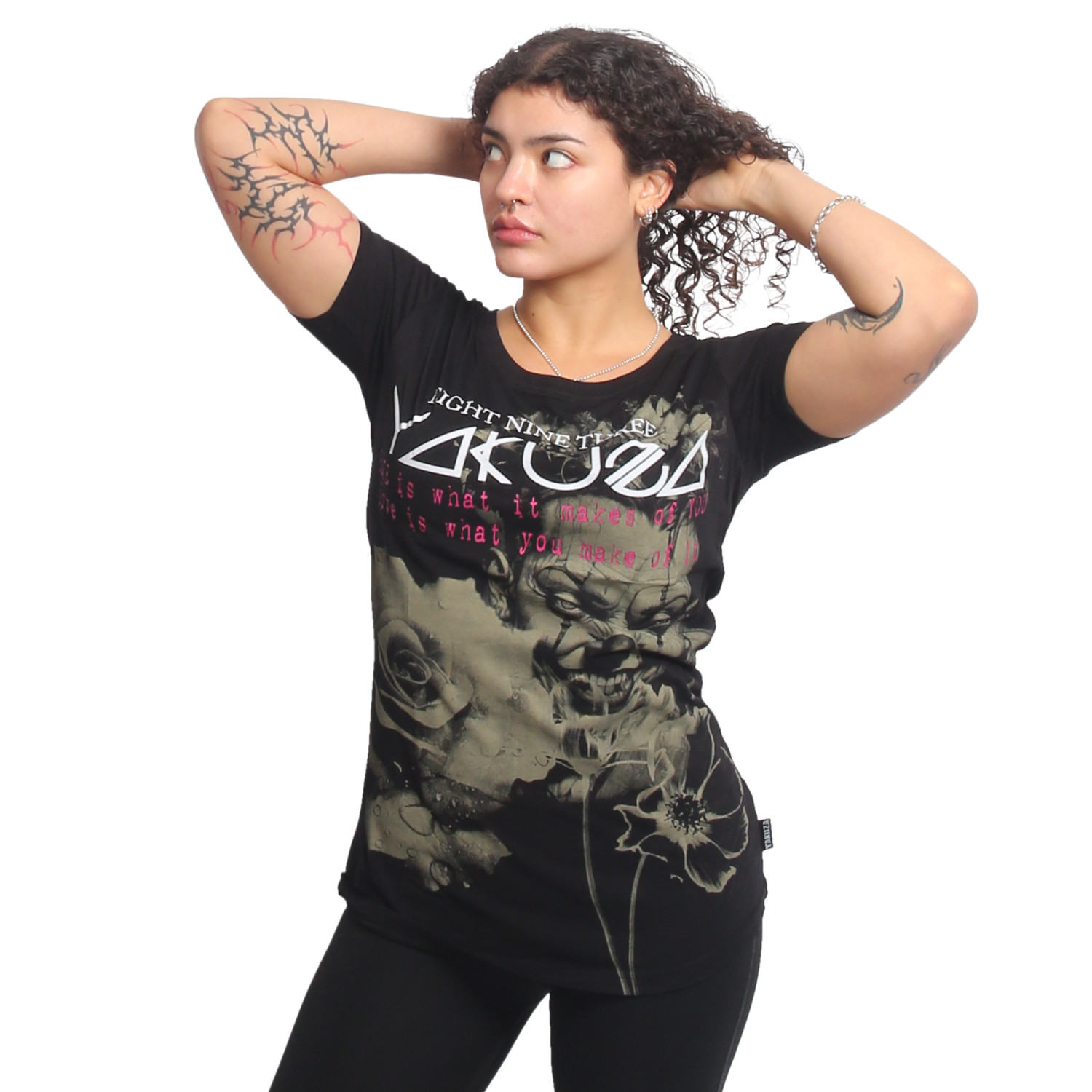 Yakuza dámské tílko Hidden Curved Crew Neck T-Shirt black L