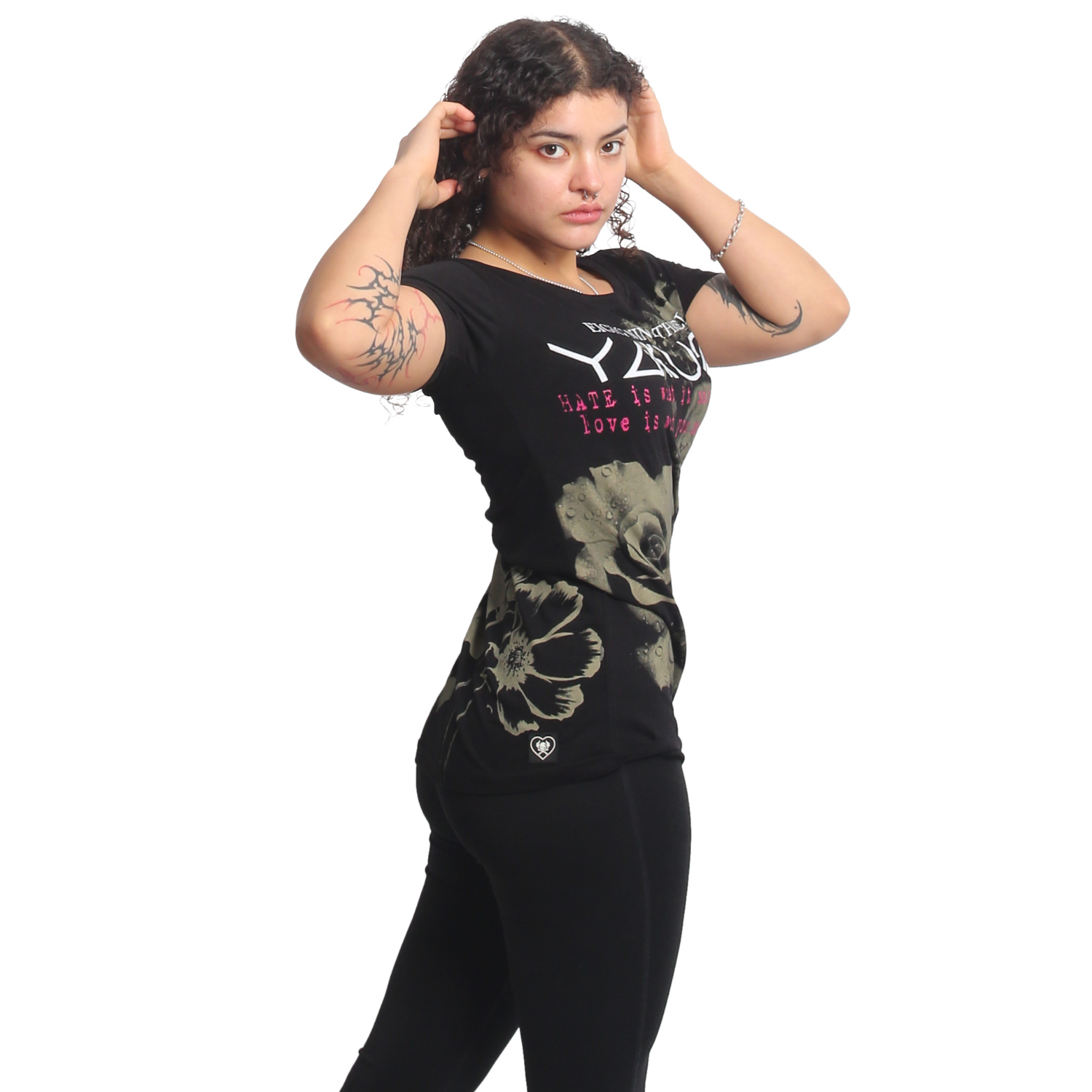 Yakuza dámské tílko Hidden Curved Crew Neck T-Shirt black L