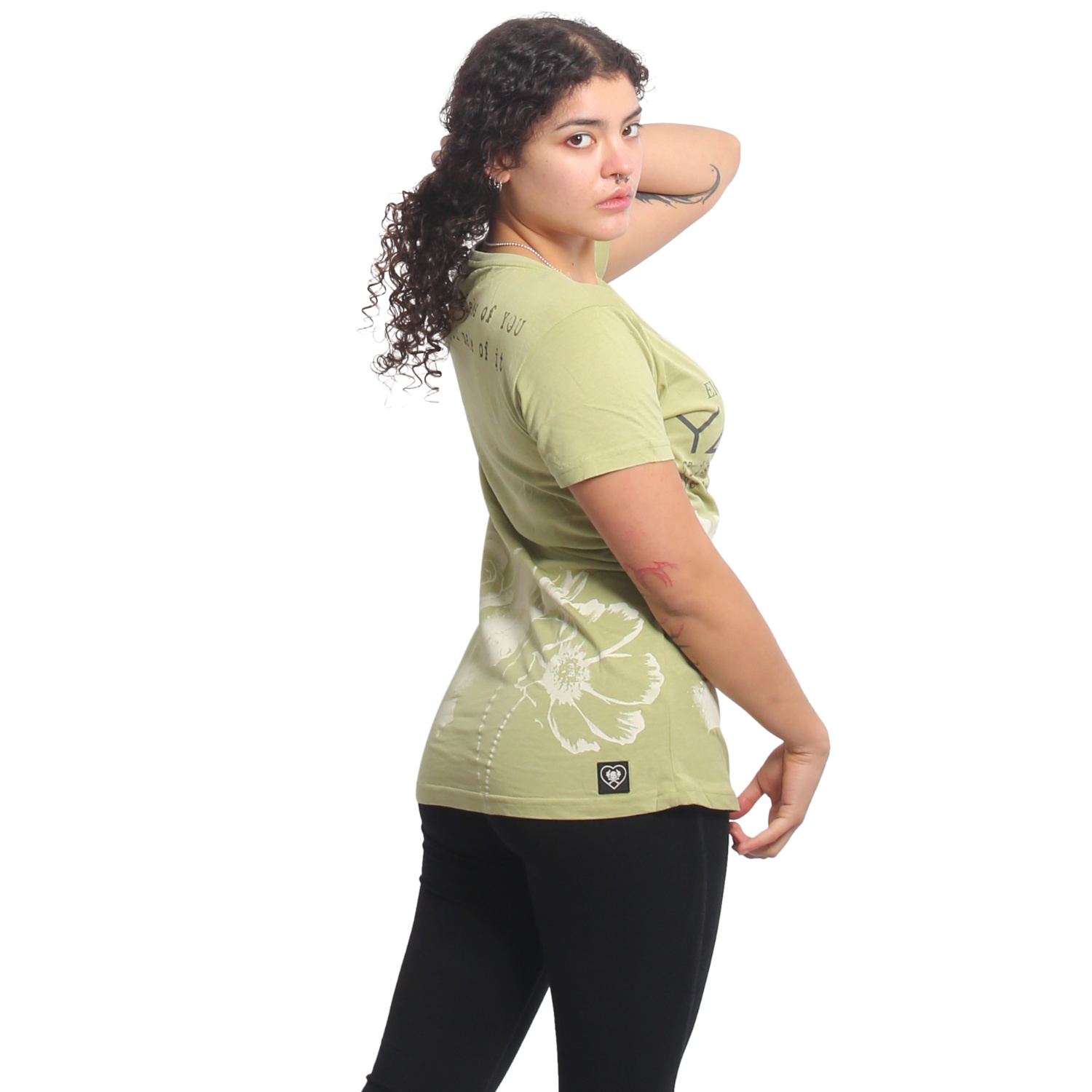 Yakuza dámské tílko Hidden Curved Crew Neck T-Shirt tarragon XS