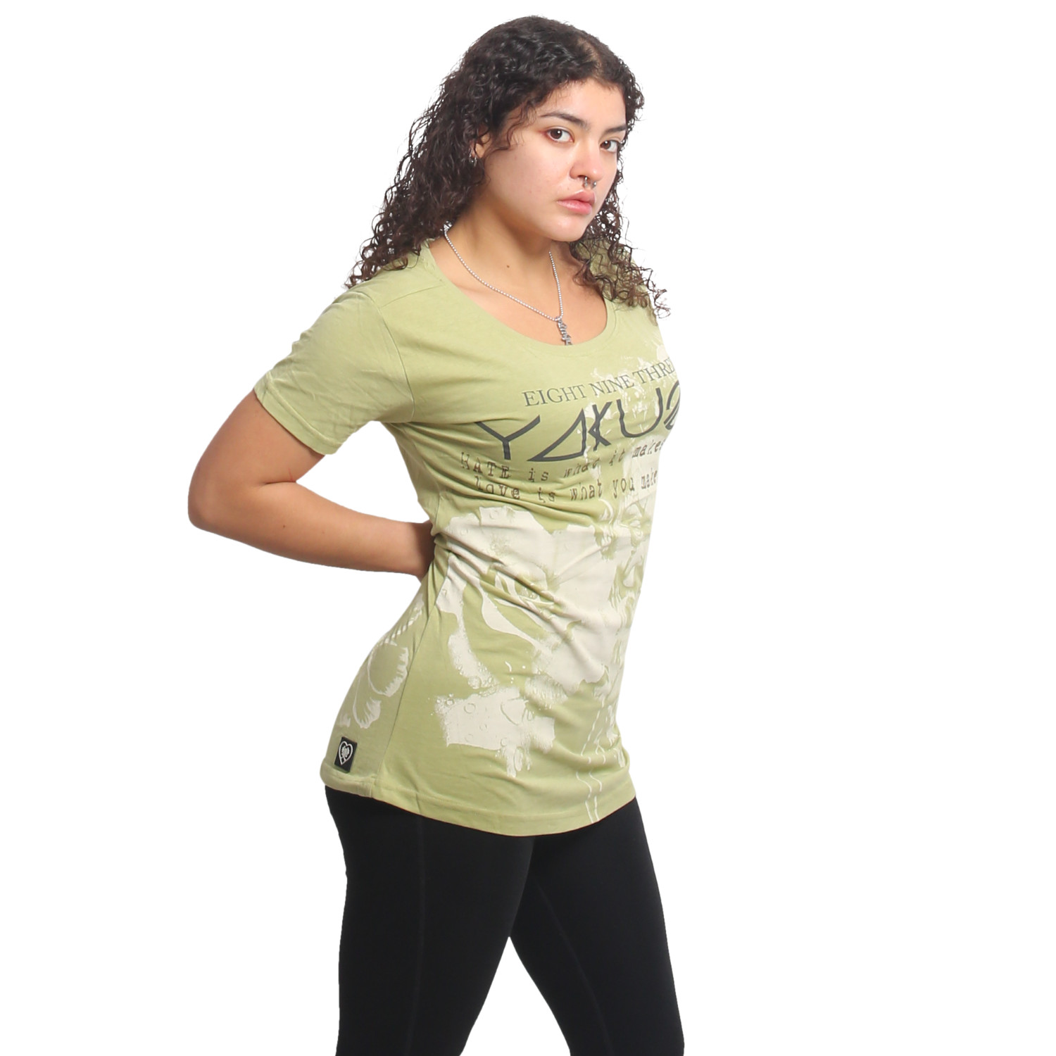 Yakuza dámské tílko Hidden Curved Crew Neck T-Shirt tarragon XS