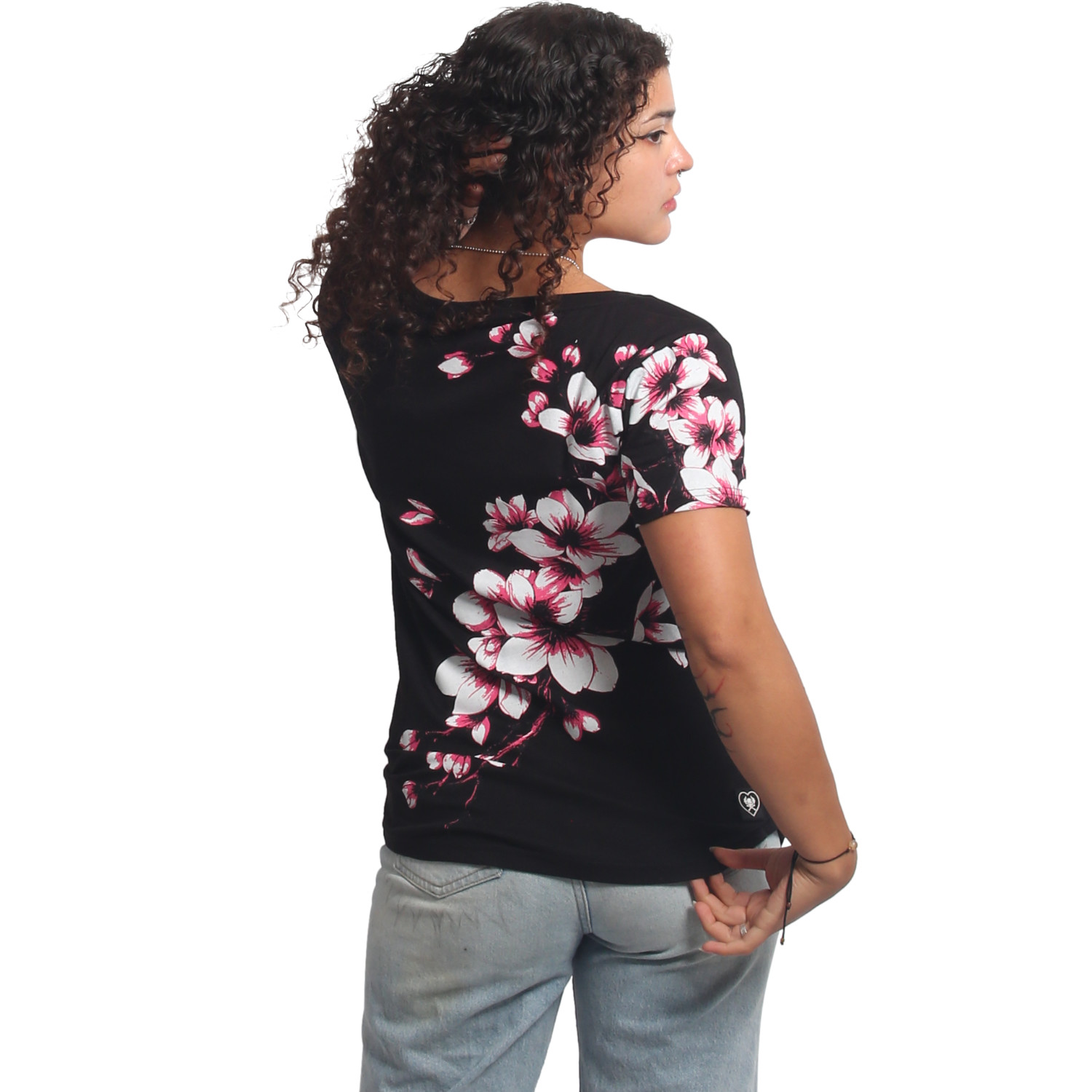 Yakuza dámské tílko Hanami Curved Crew Neck T-Shirt