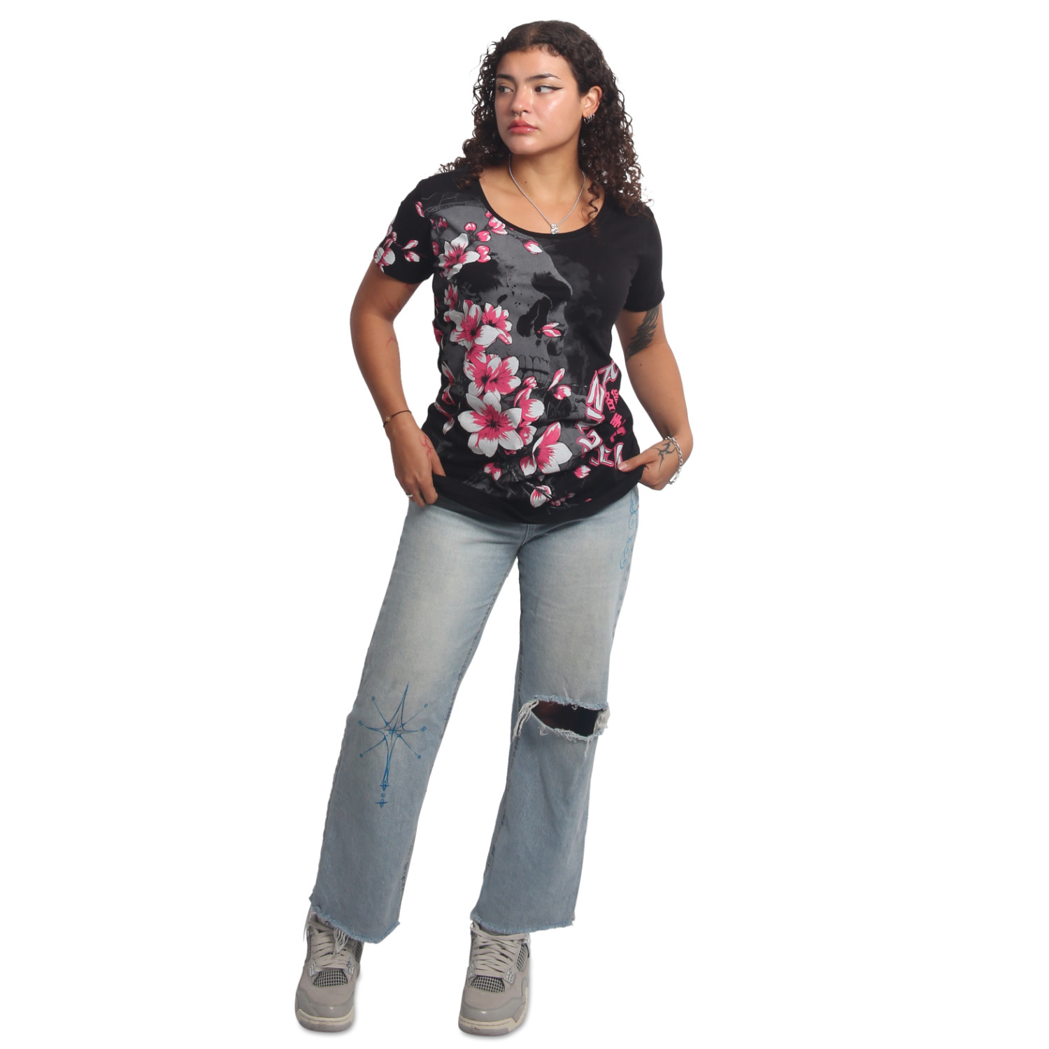 Yakuza dámské tílko Hanami Curved Crew Neck T-Shirt