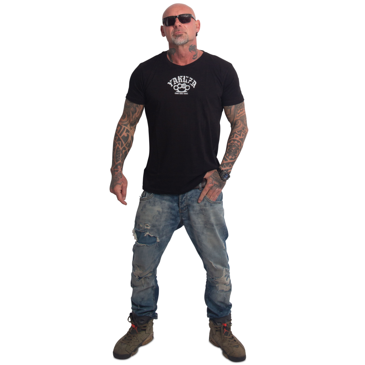 Yakuza pánské tričko Crusher Regular Basic T-Shirt black 3XL