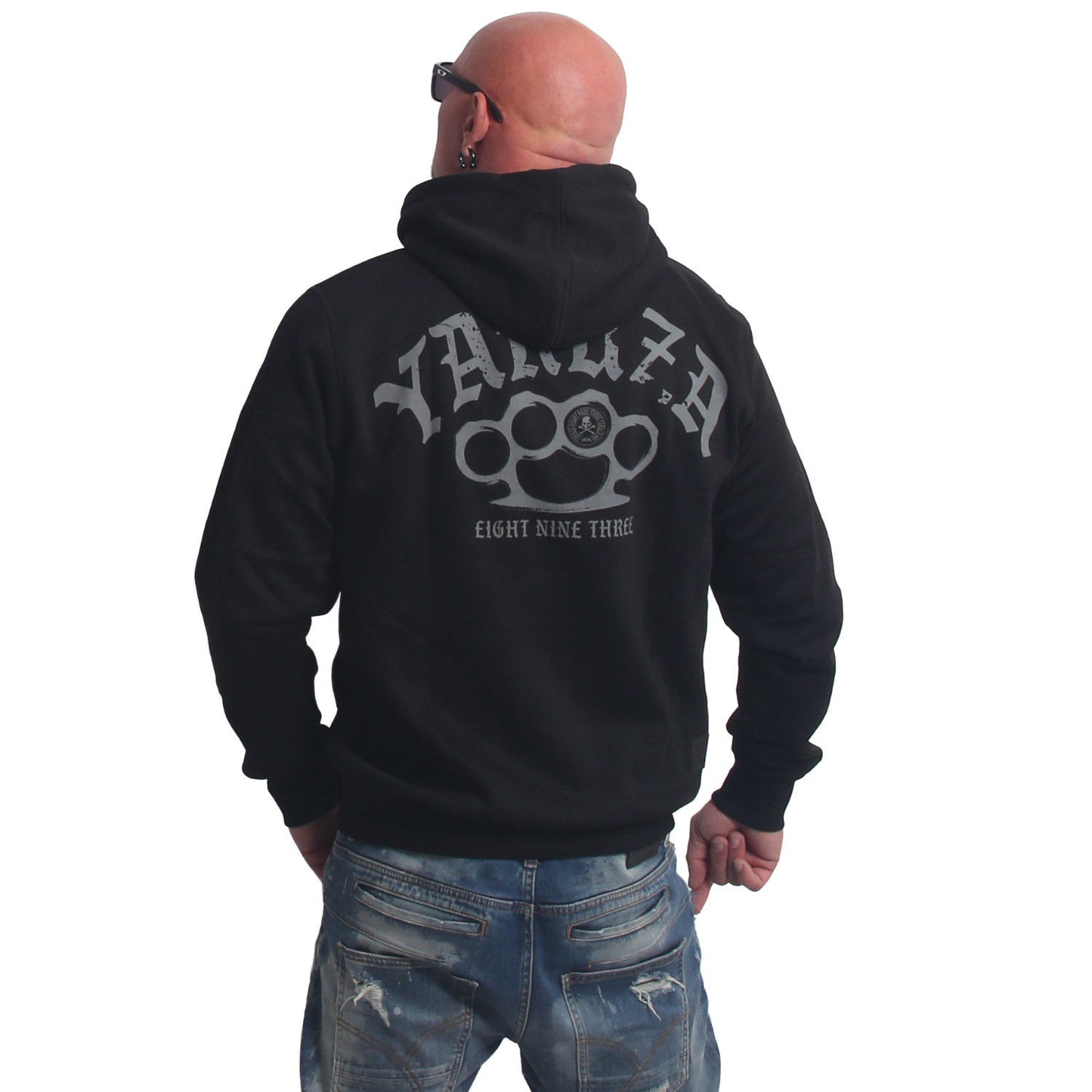 Yakuza pánská mikina s kapucí Crusher Basic Hoodie black L