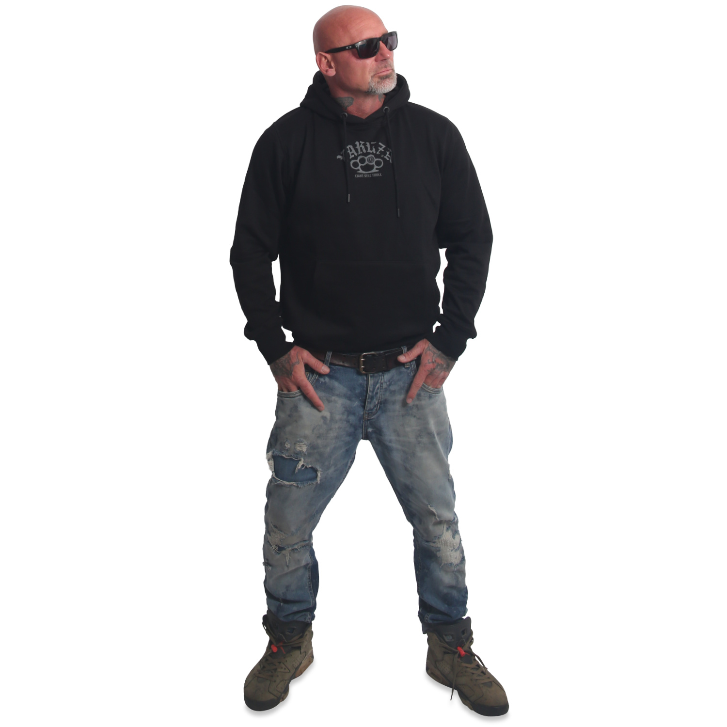 Yakuza pánská mikina s kapucí Crusher Basic Hoodie black L