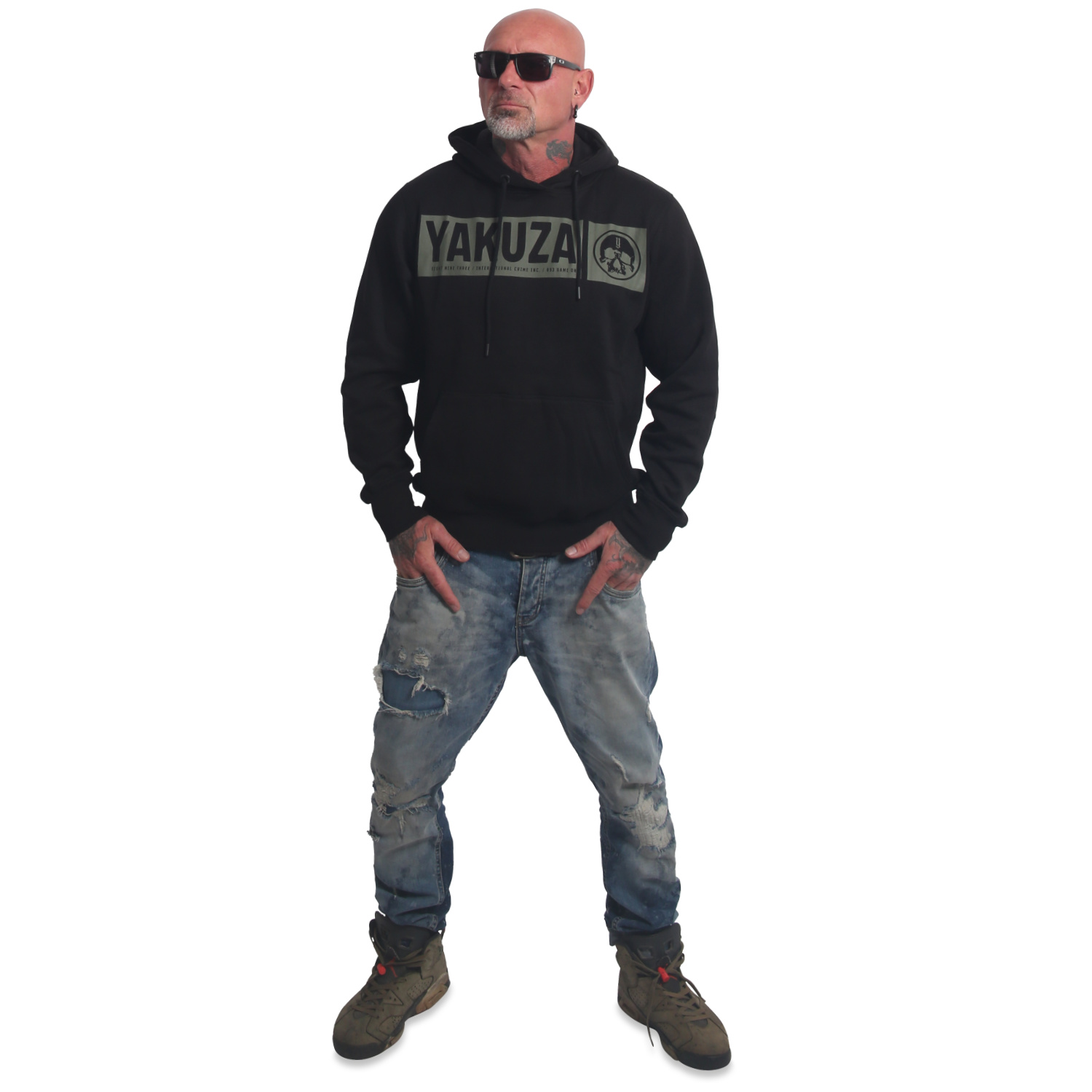 Yakuza pánská mikina s kapucí Bleak Basic Hoodie black 3XL