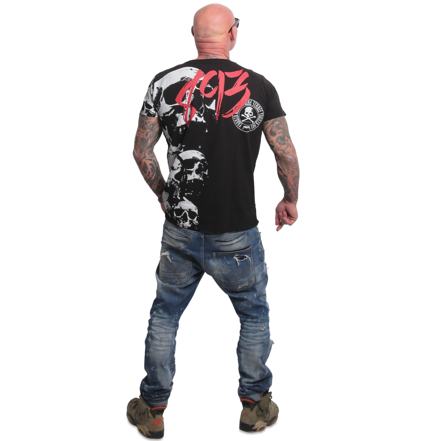 Yakuza pánské tričko Skull Theme Regular T-Shirt black 5XL