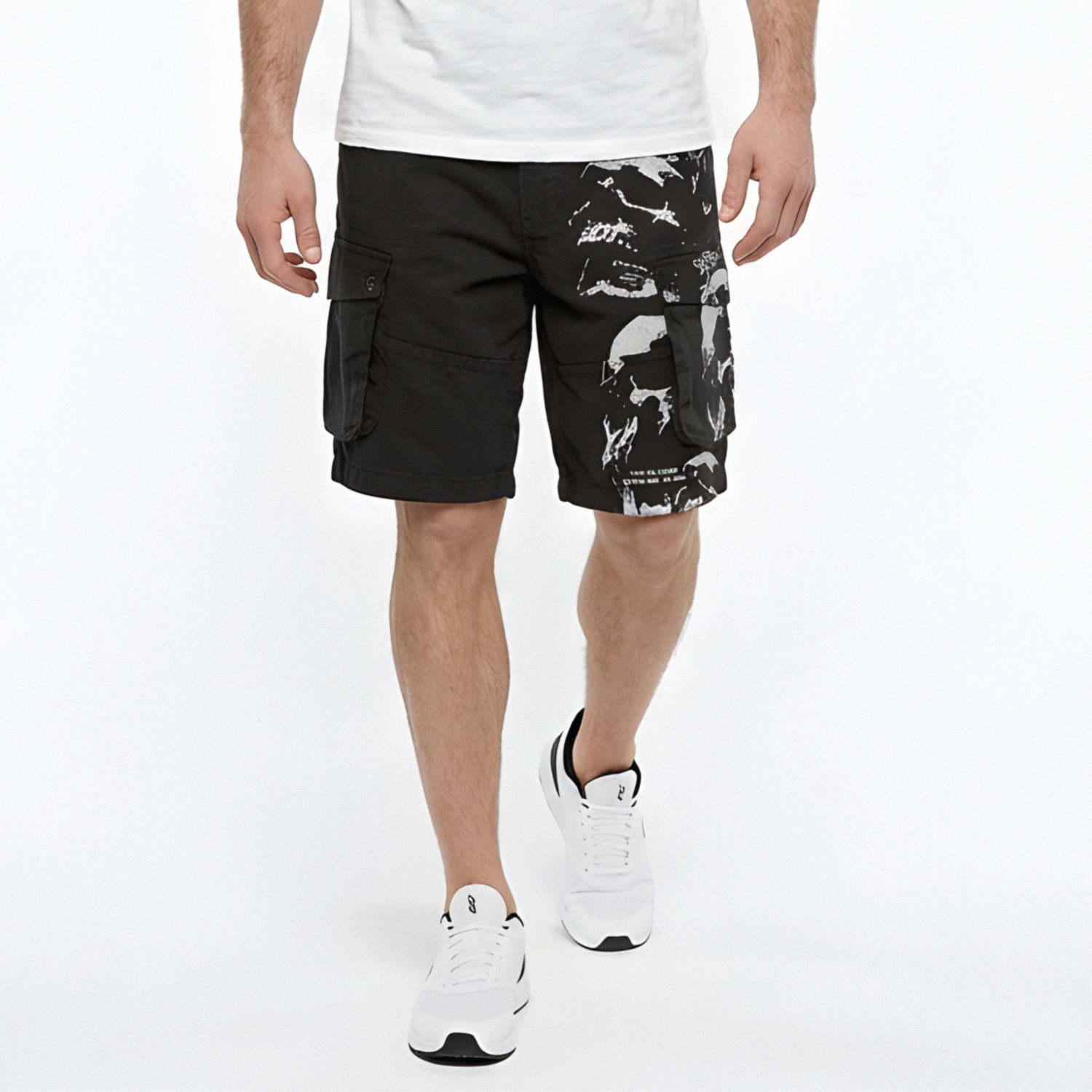 Yakuza pánské cargo šortky Rope Time Cargo Shorts black