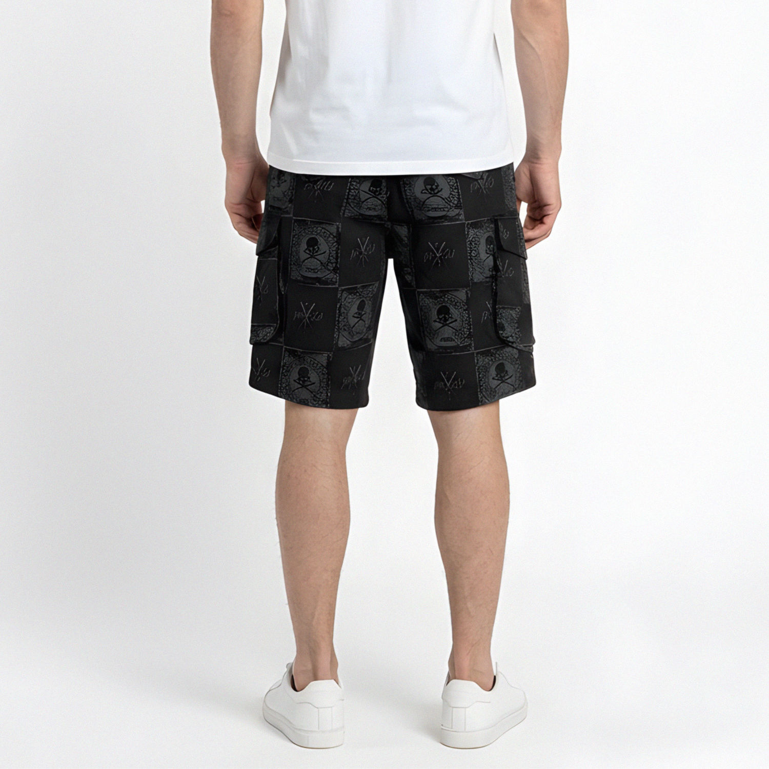 Yakuza pánské cargo šortky Checkered Allover Cargo Shorts