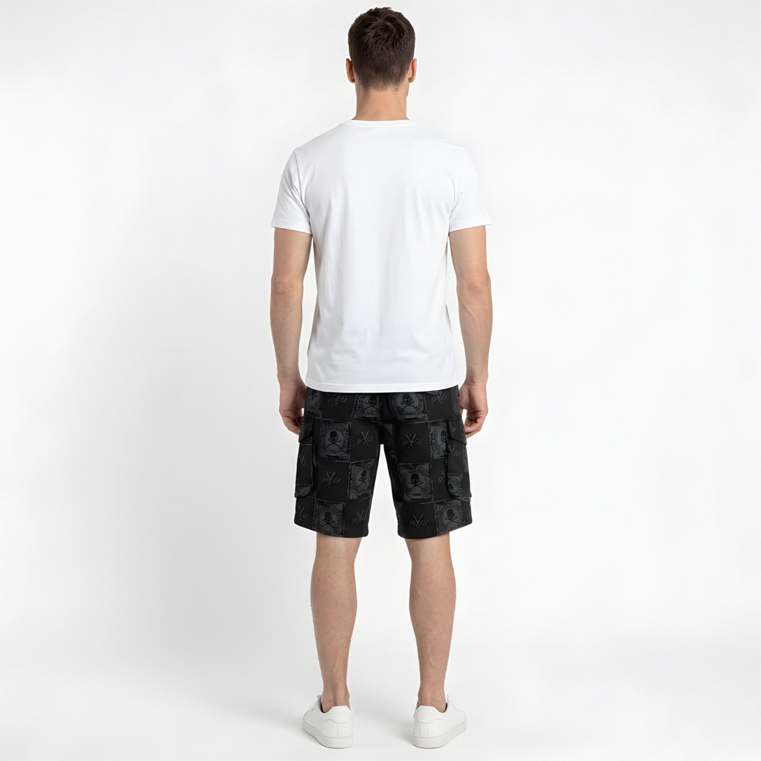 Yakuza pánské cargo šortky Checkered Allover Cargo Shorts