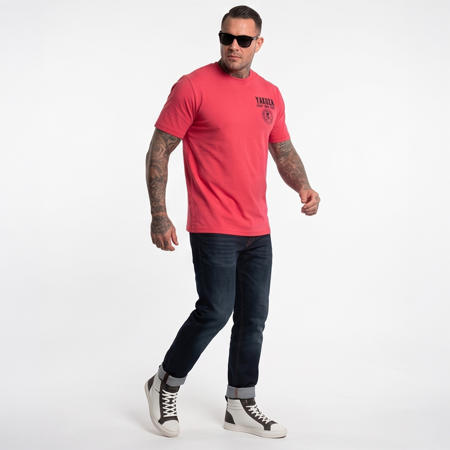Yakuza pánské tričko Unicon Regular T-Shirt geranium 3XL