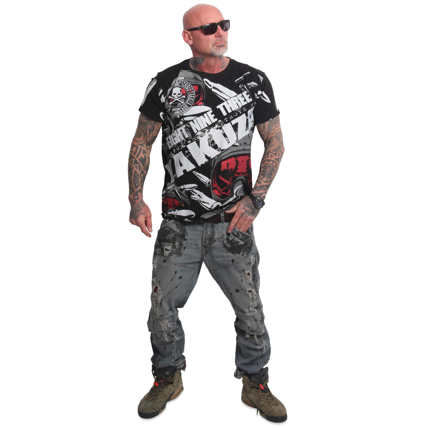 Yakuza pánské tričko Danger Allover Regular T-Shirt