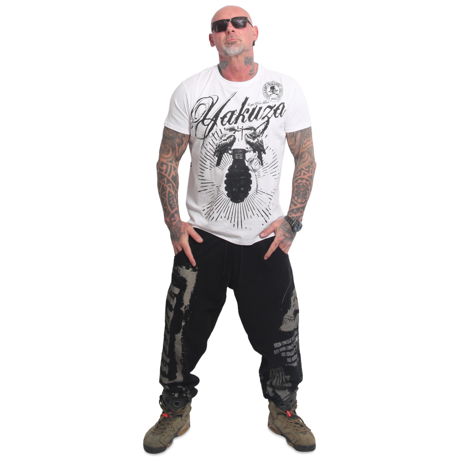 Yakuza pánské tričko Grenade Regular T-Shirt white 2XL