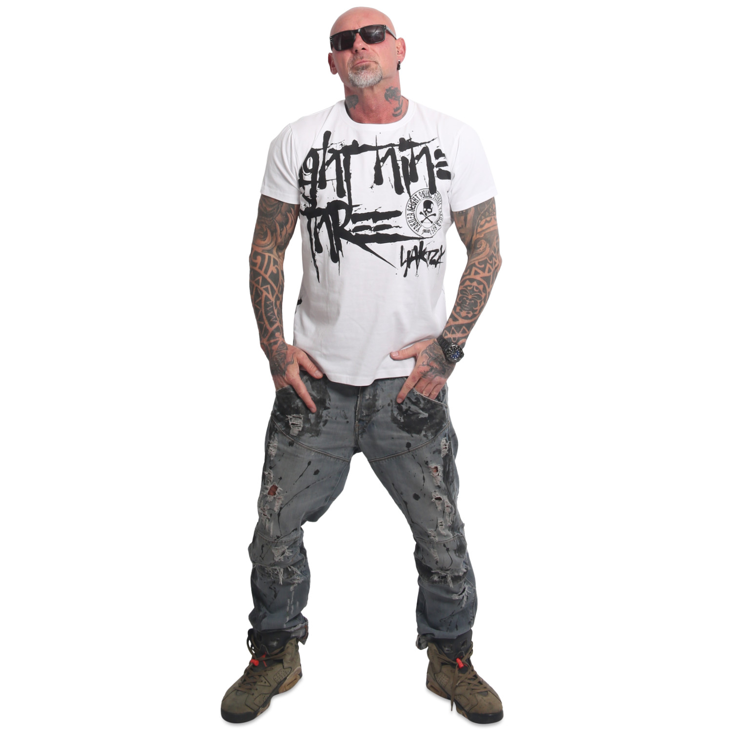Yakuza pánské tričko Clown Regular T-Shirt white L