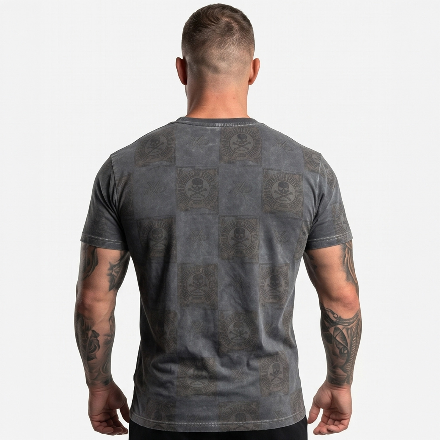 Yakuza pánské tričko Checkmate Allover Acid Regular T-Shirt black S
