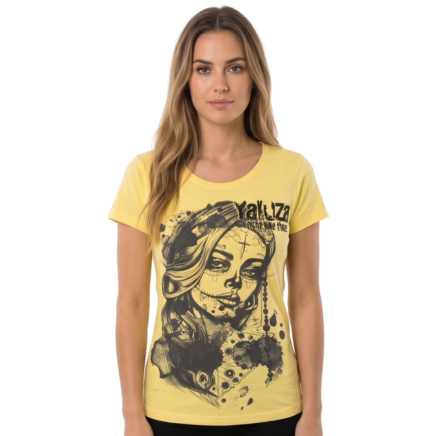 Yakuza dámské tílko Sorrow Curved Crew Neck T-Shirt french/vanilla 3XL